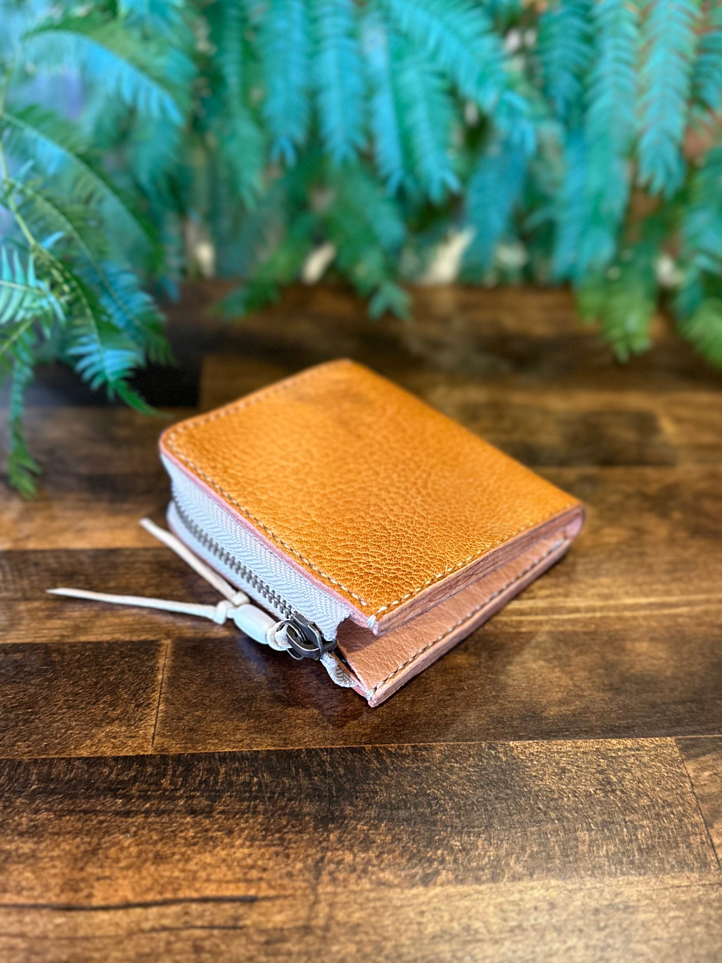 【屋久鹿革】究極の島財布(キャメル)