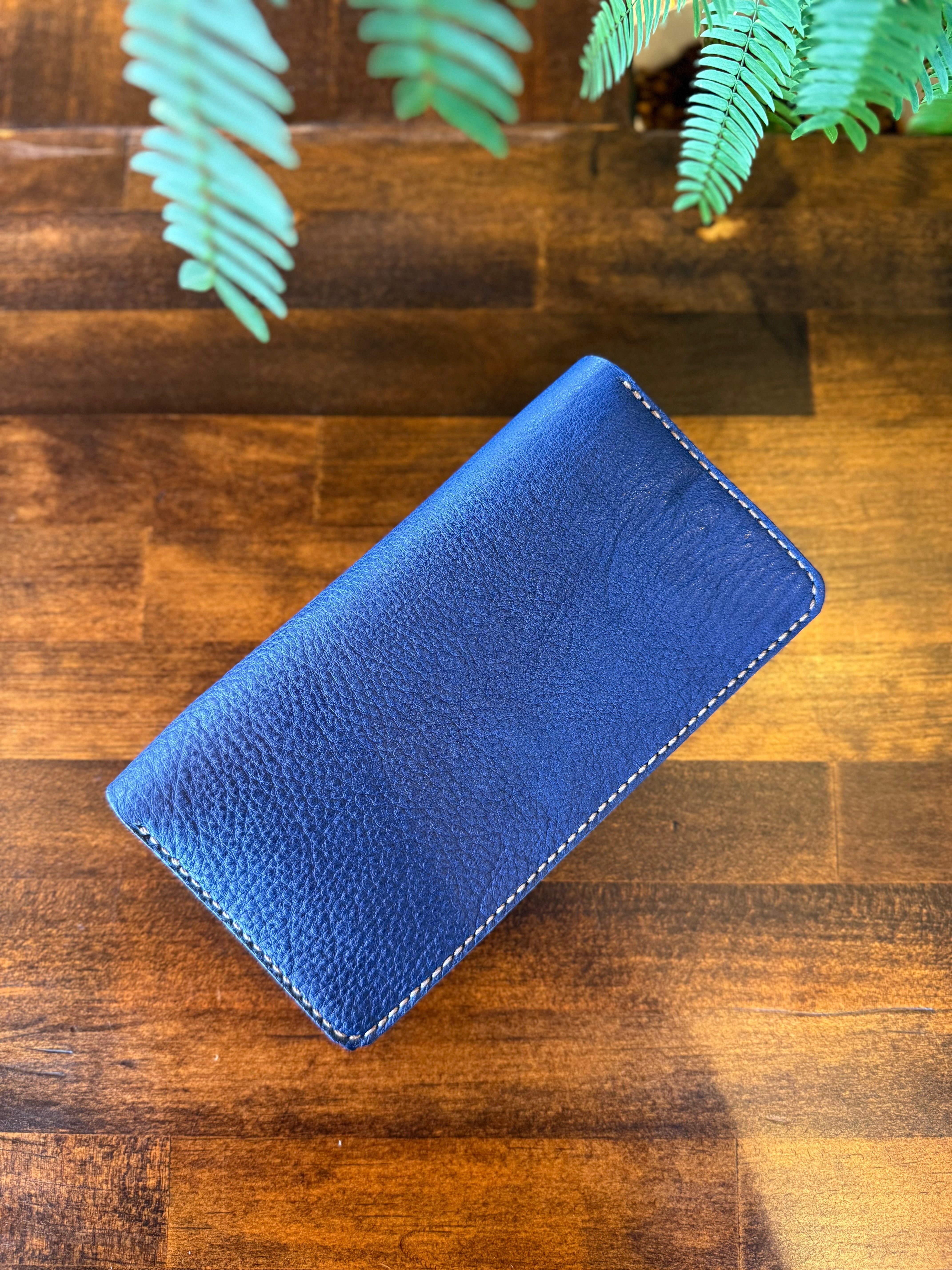 【蝦夷鹿革】『深海』長財布【受注生産】