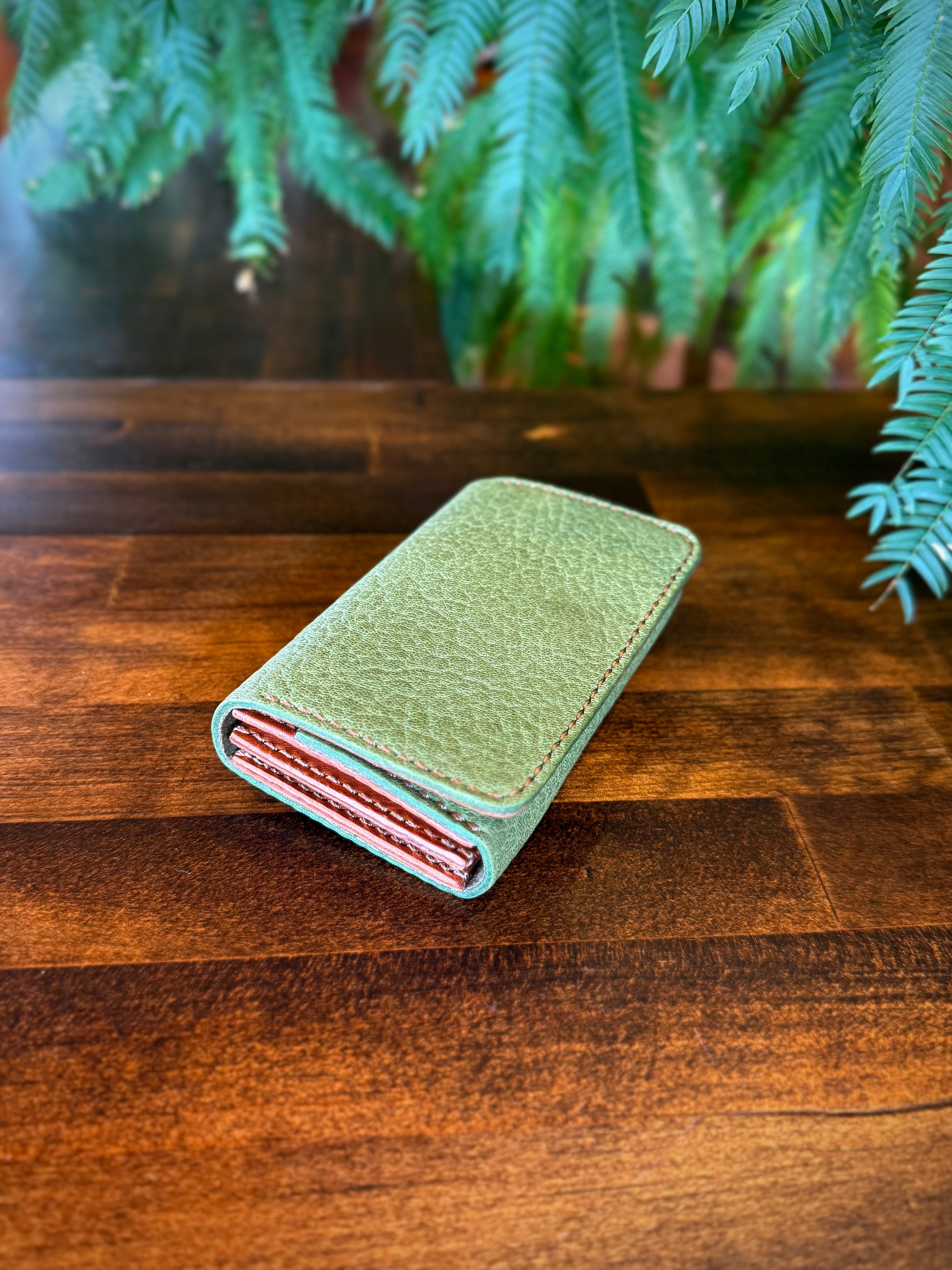 【屋久鹿革】おさいふ名刺入れスクエアタイプ