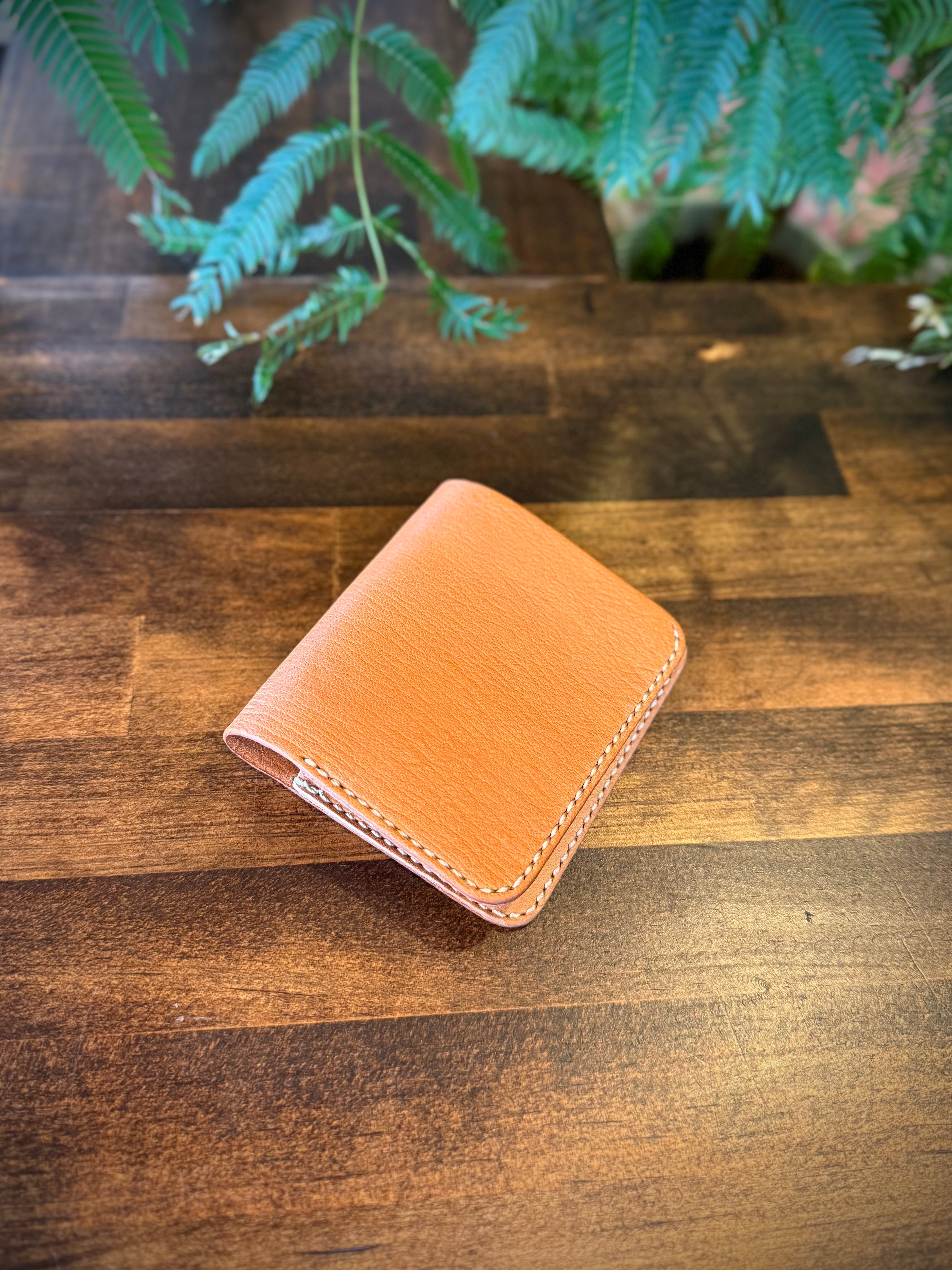 【屋久鹿革】家計管理Wallet(キャメル)