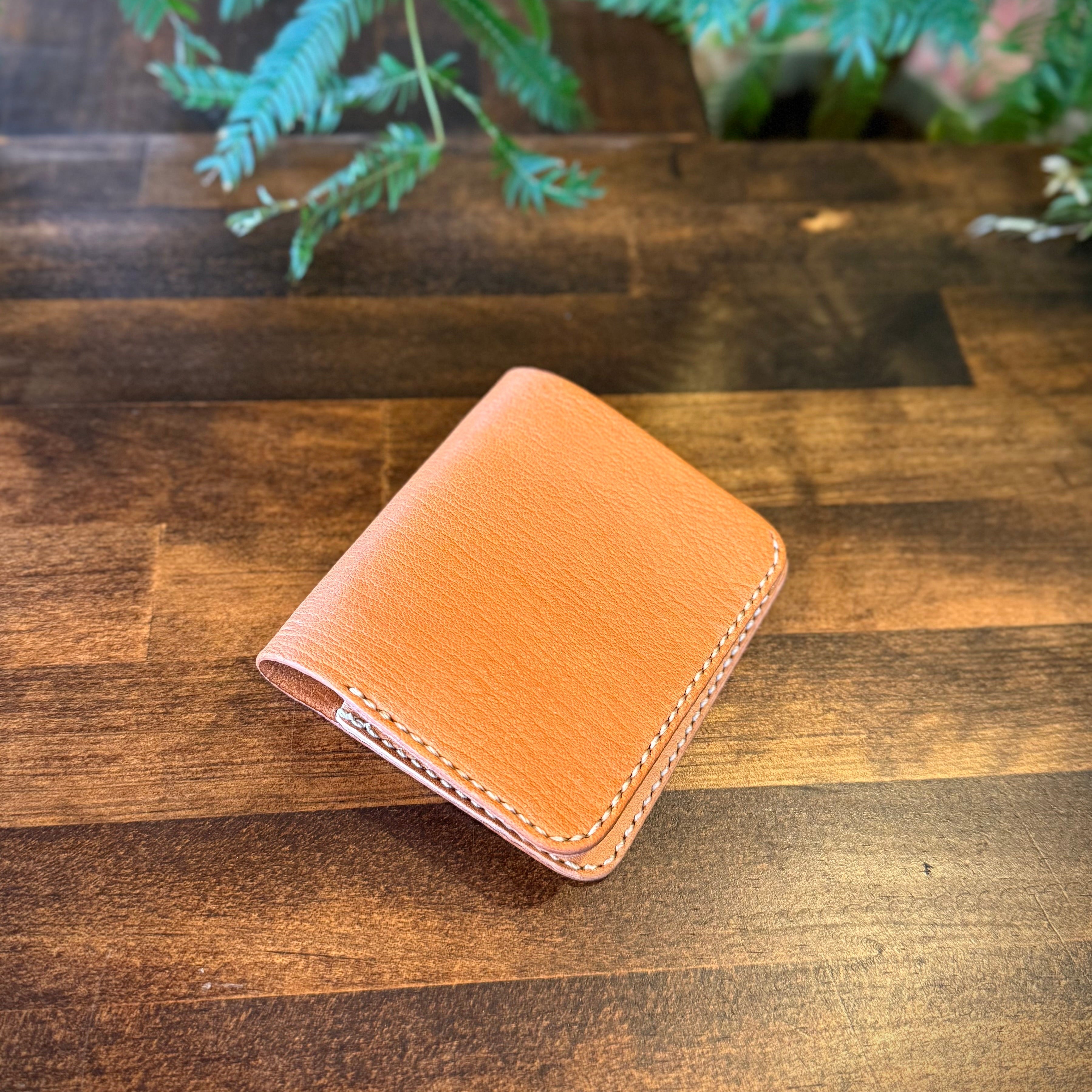 【屋久鹿革】家計管理Wallet/キャメル