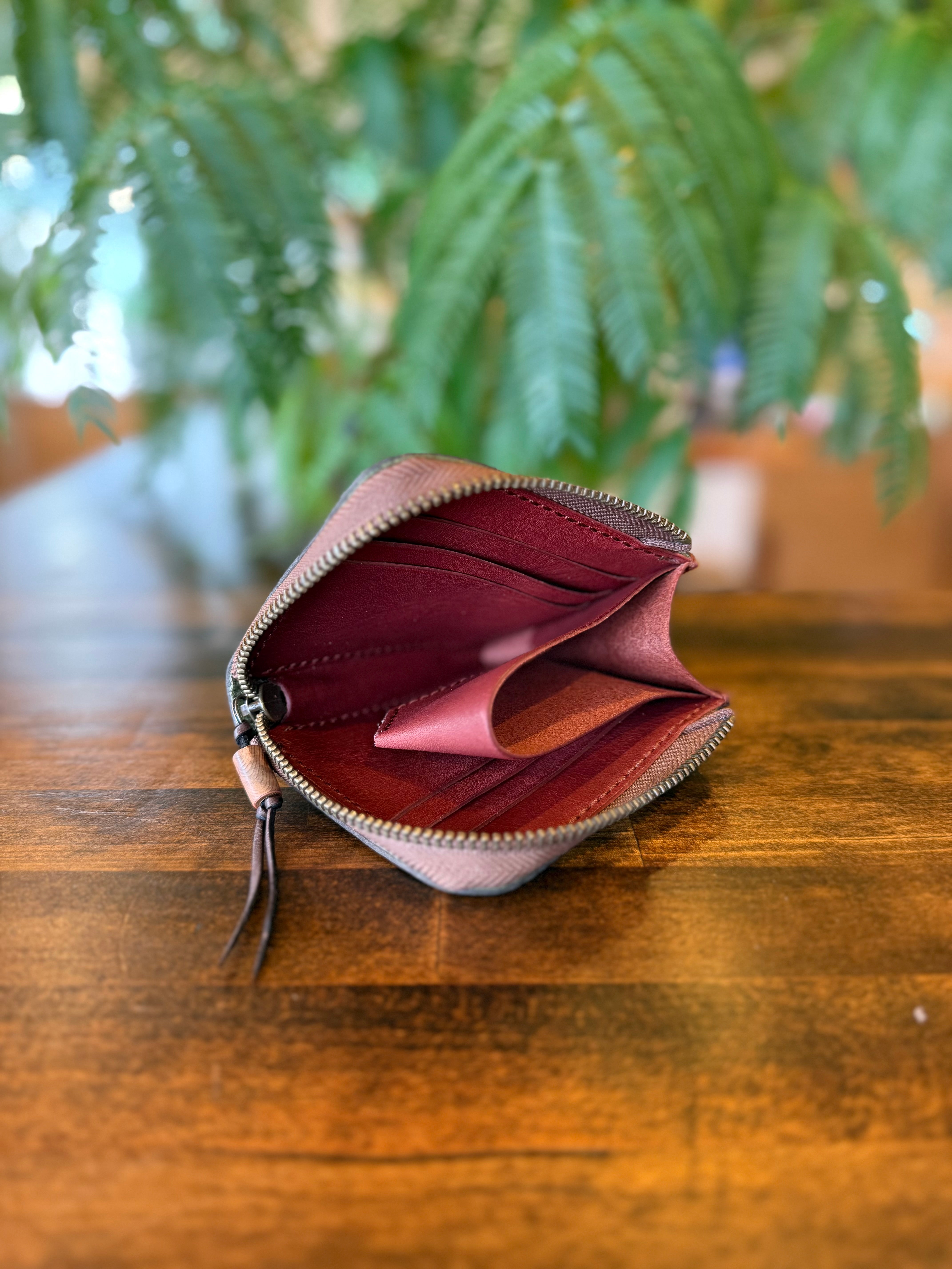 【屋久鹿革】究極の島財布(カーキ)