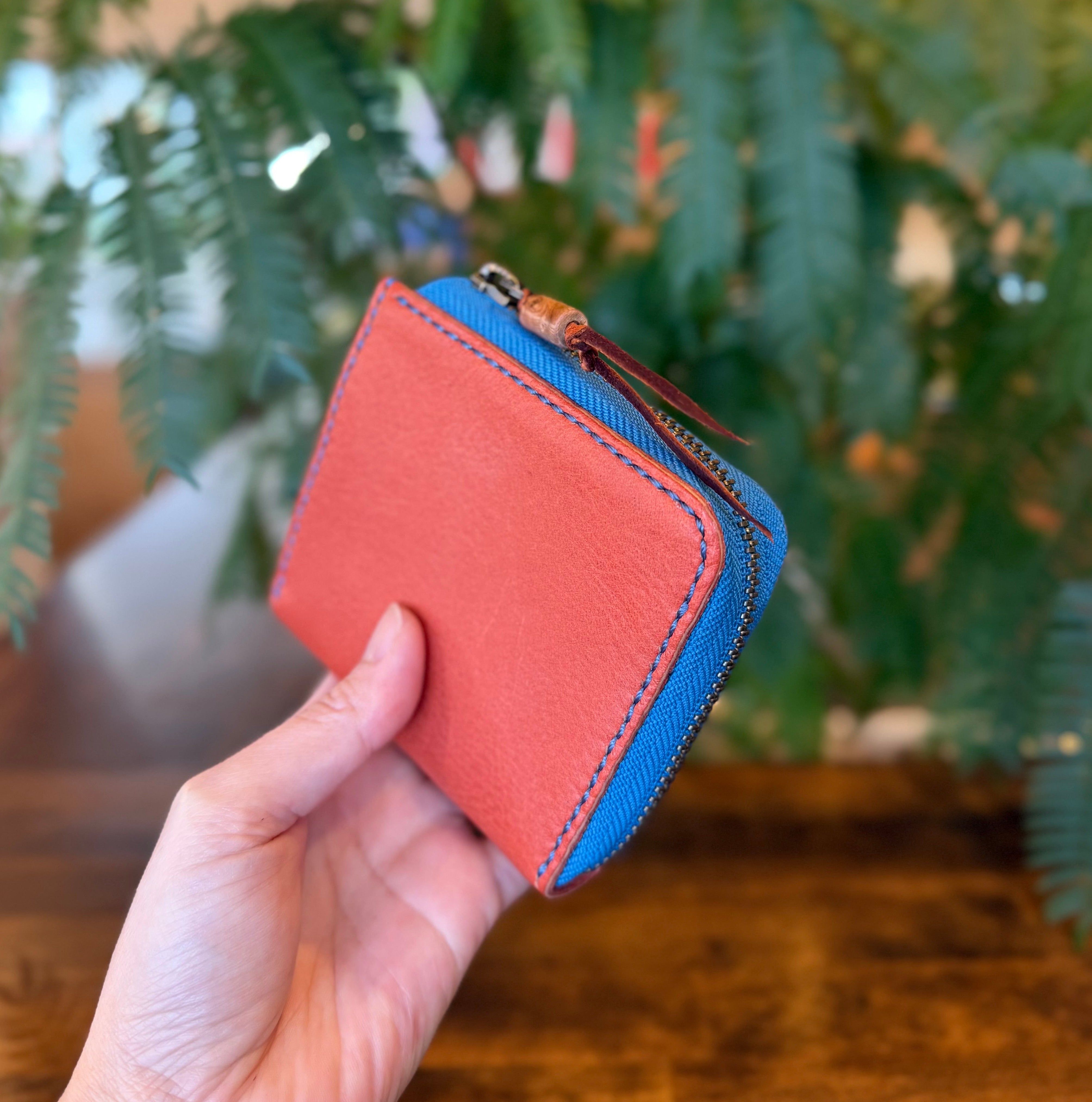 【屋久鹿革】究極の島財布(煉瓦色)【限定カラー】【受注生産】