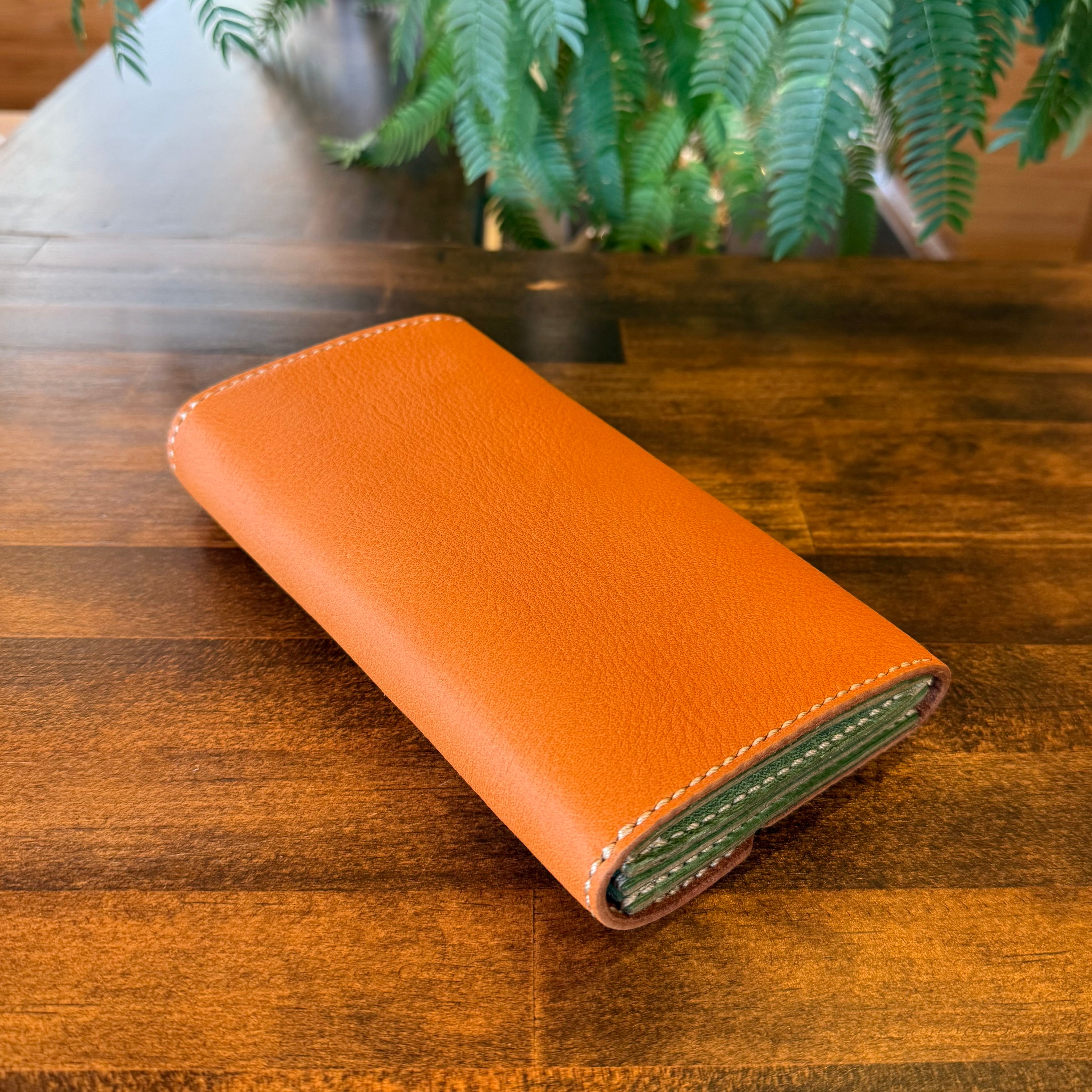 【屋久鹿革】ヤクシカと三日月のロングウォレット【受注生産・納期3ヶ月】