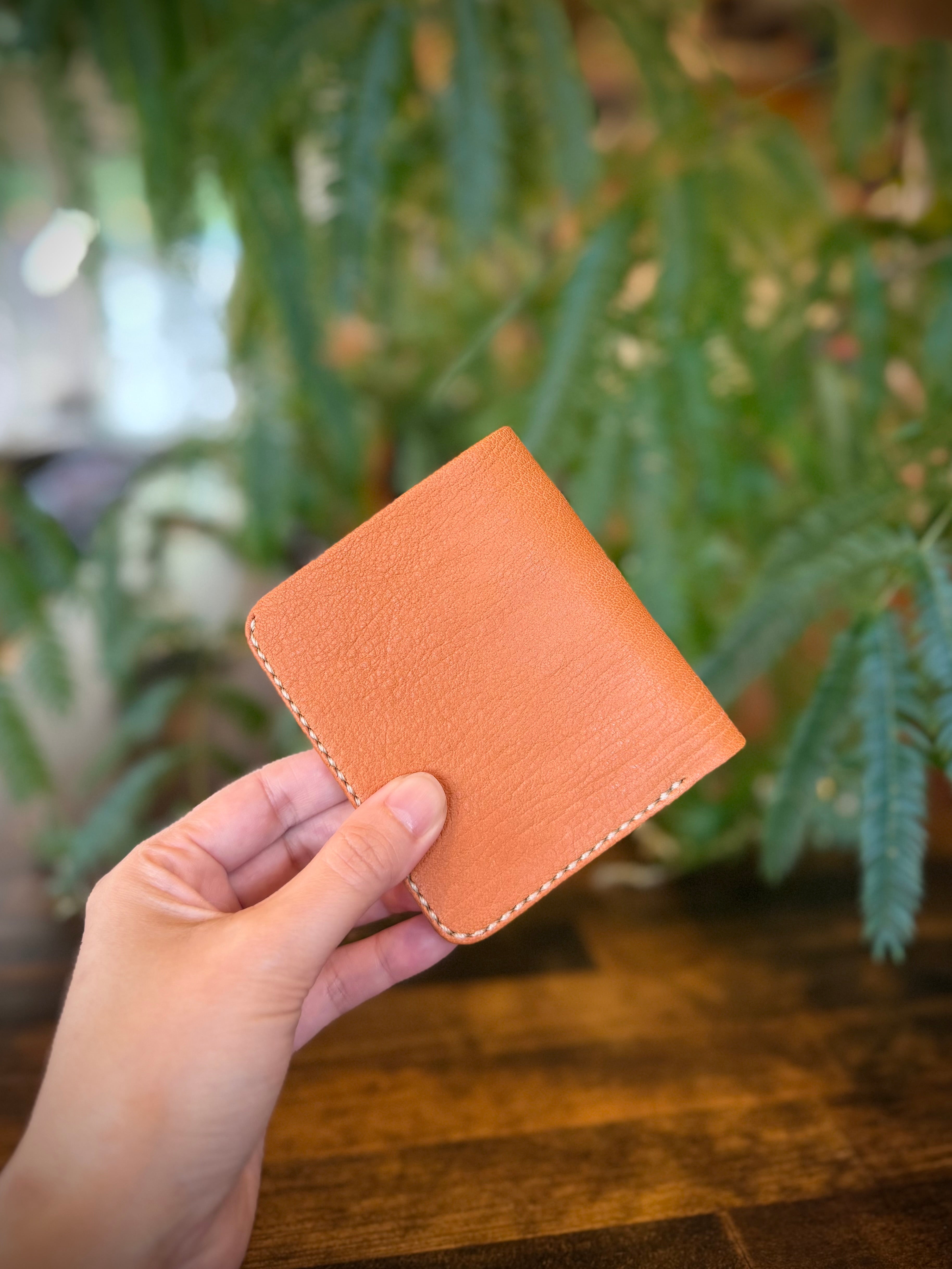 【屋久鹿革】家計管理Wallet(キャメル)