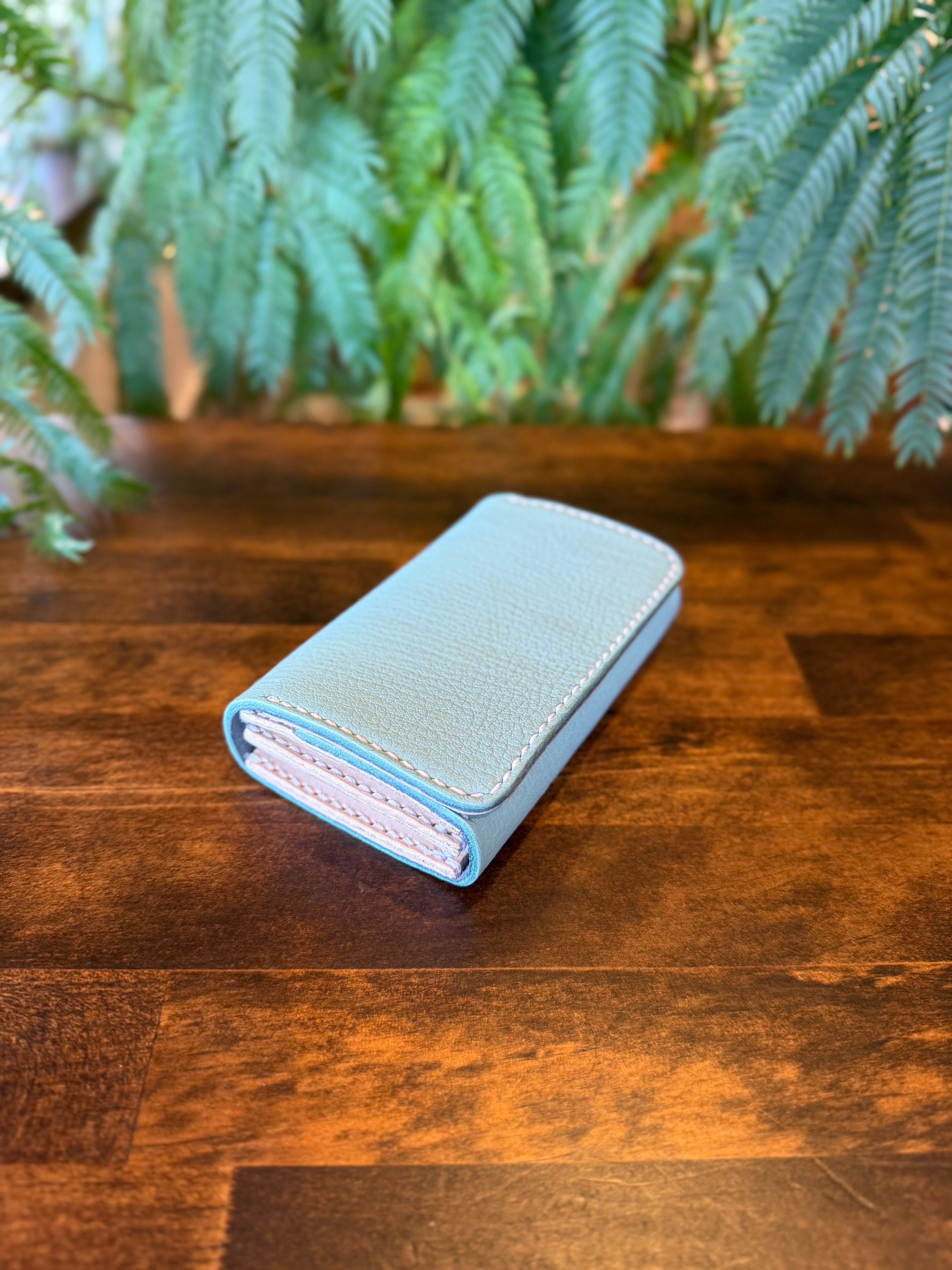 【屋久鹿革】おさいふ名刺入れスクエアタイプ