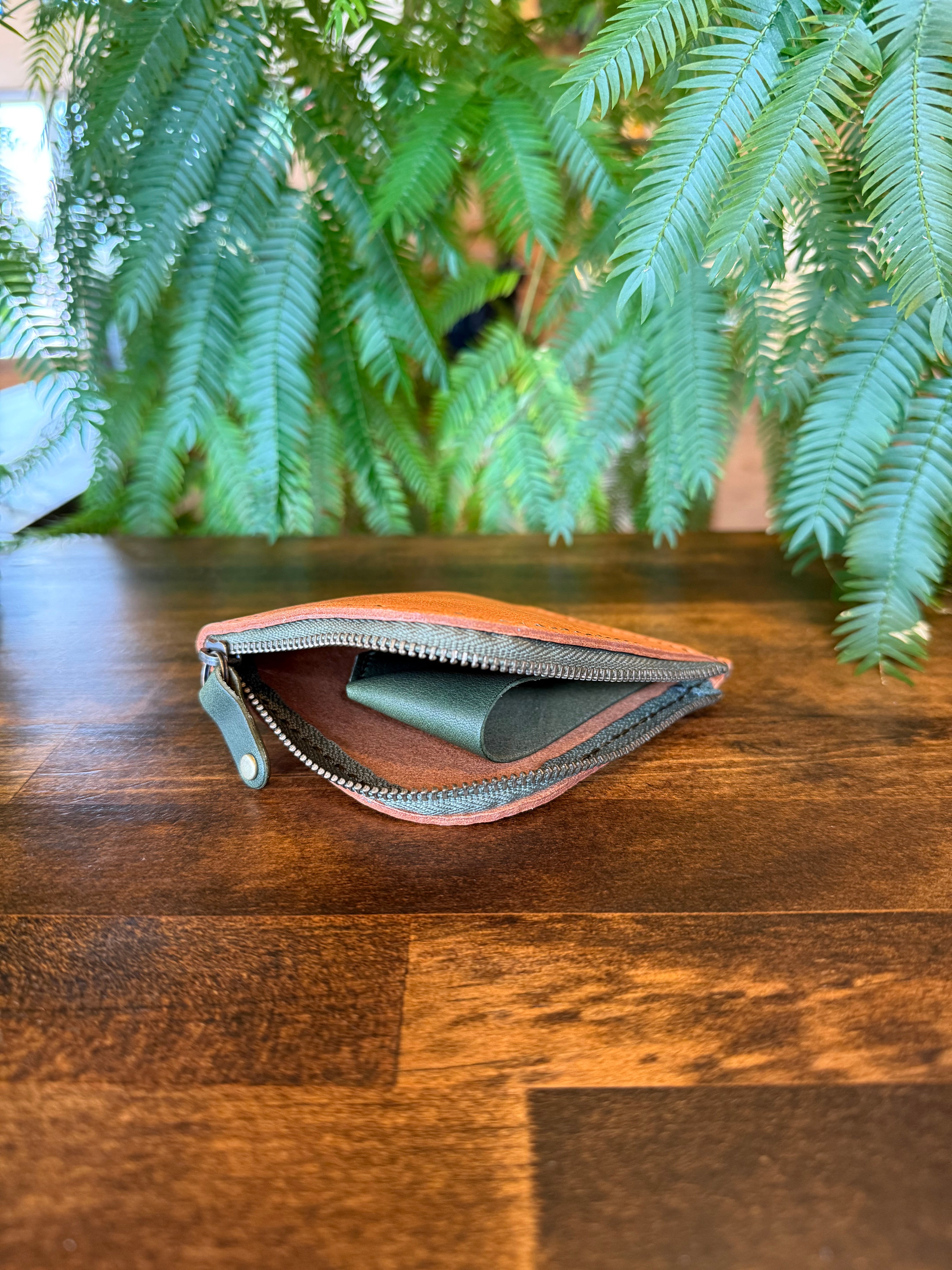 【屋久鹿革】島財布・キャメル