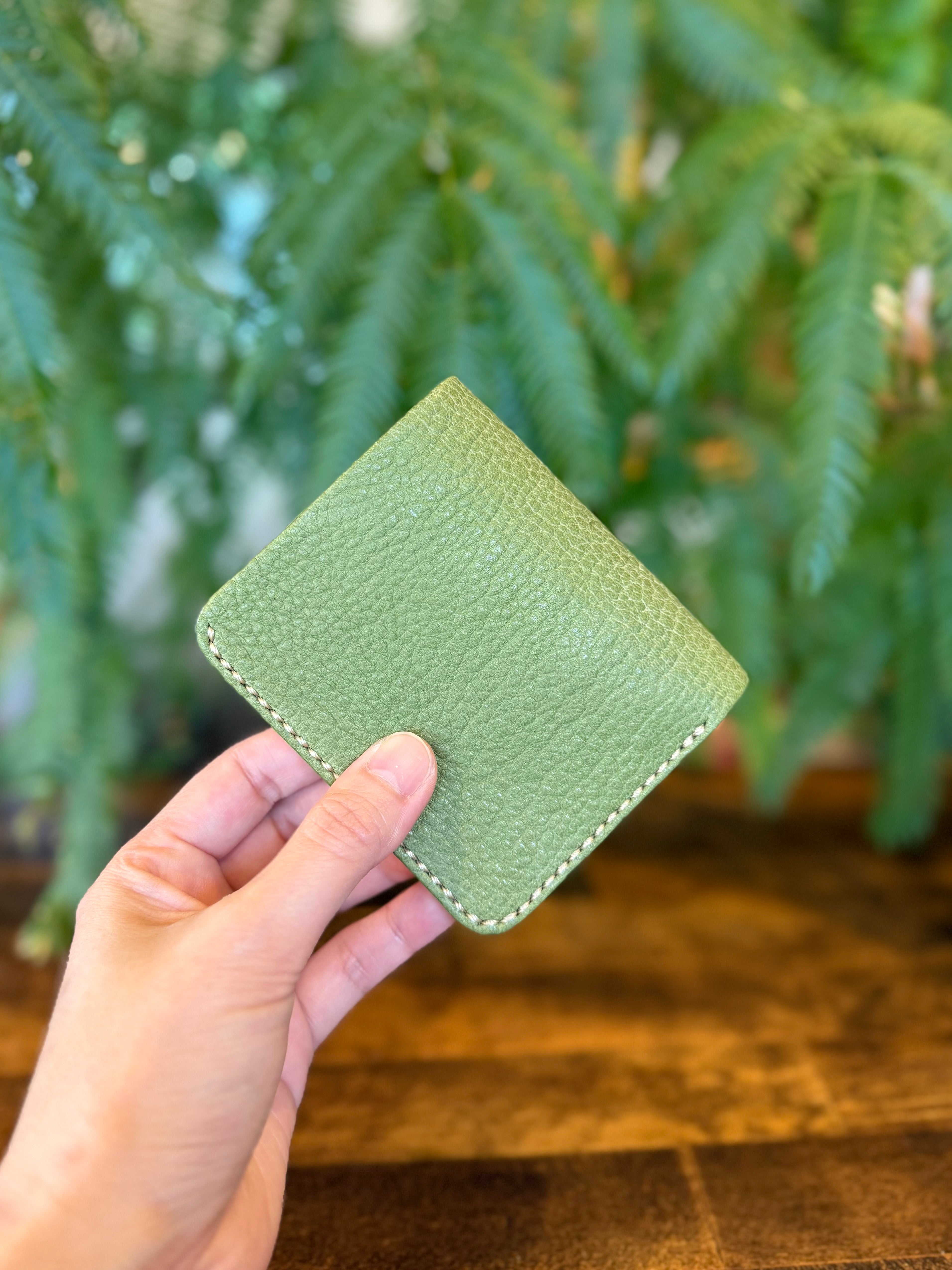 【屋久鹿革】家計管理Wallet(苔)