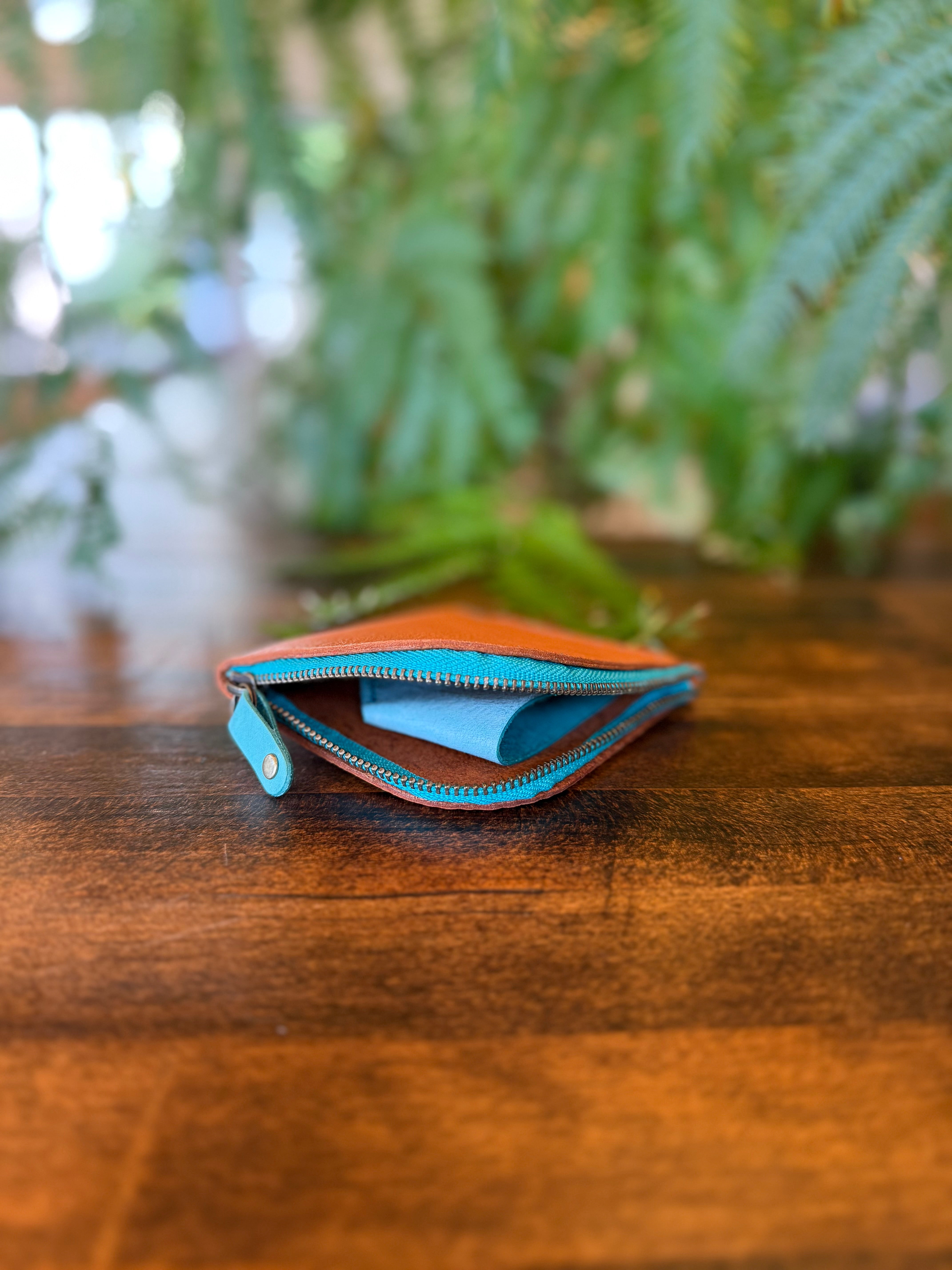 【屋久鹿革】島財布・キャメル