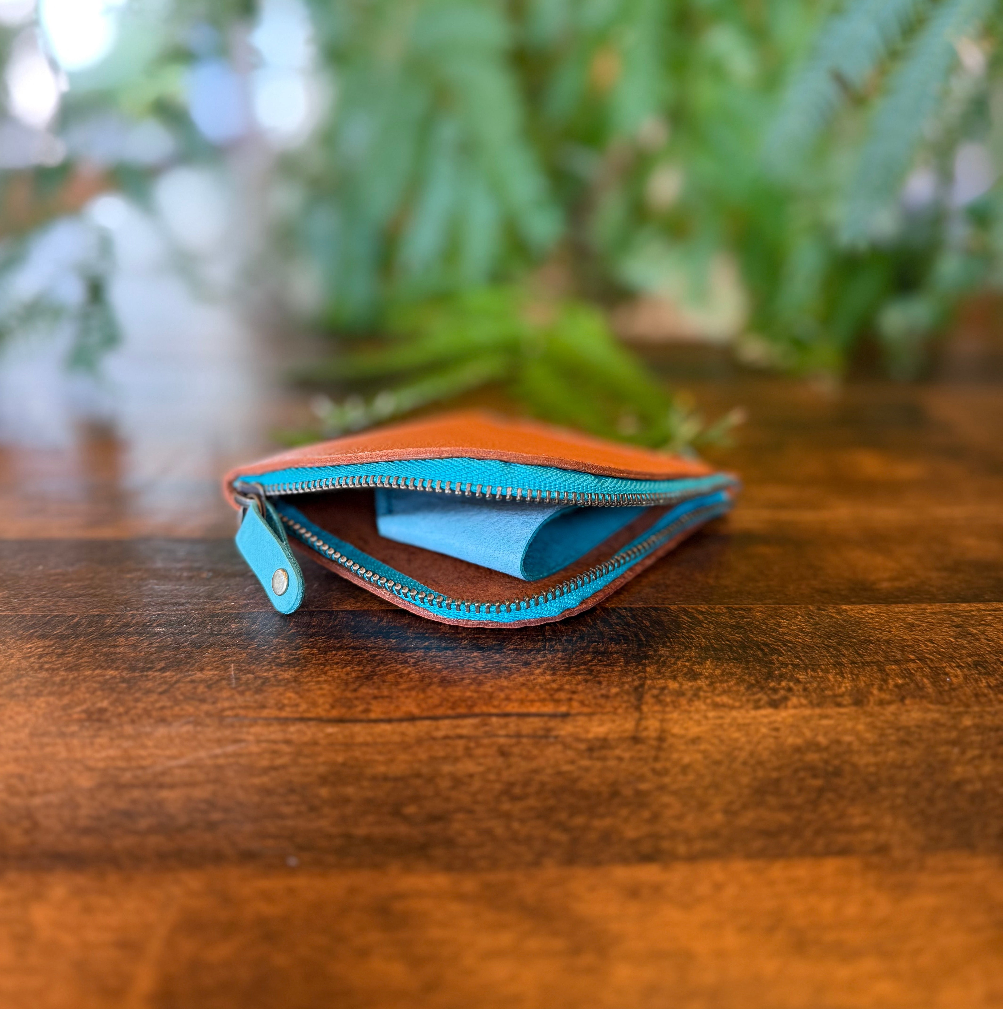 【屋久鹿革】島財布・キャメル