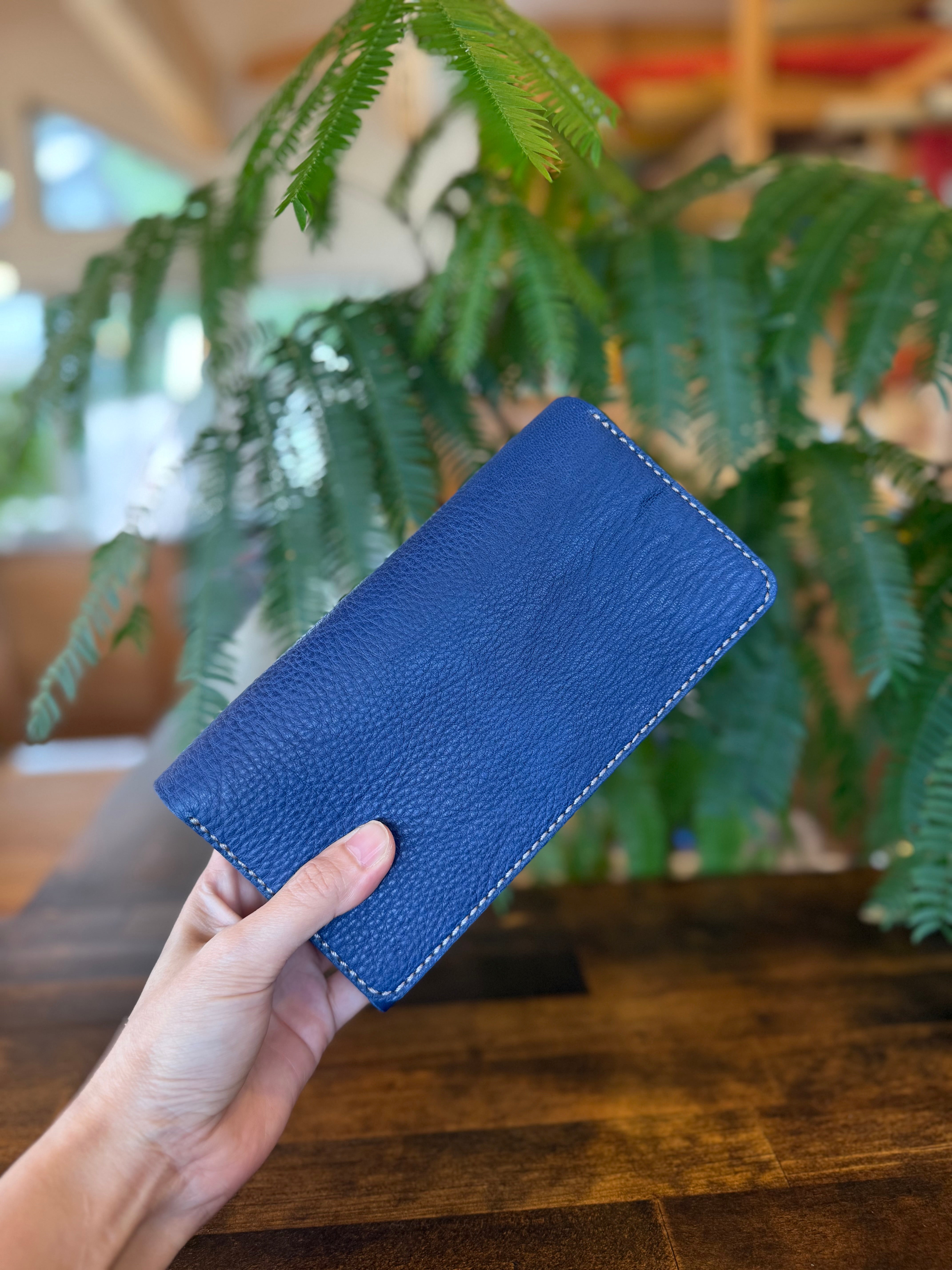 【蝦夷鹿革】『深海』長財布【受注生産】