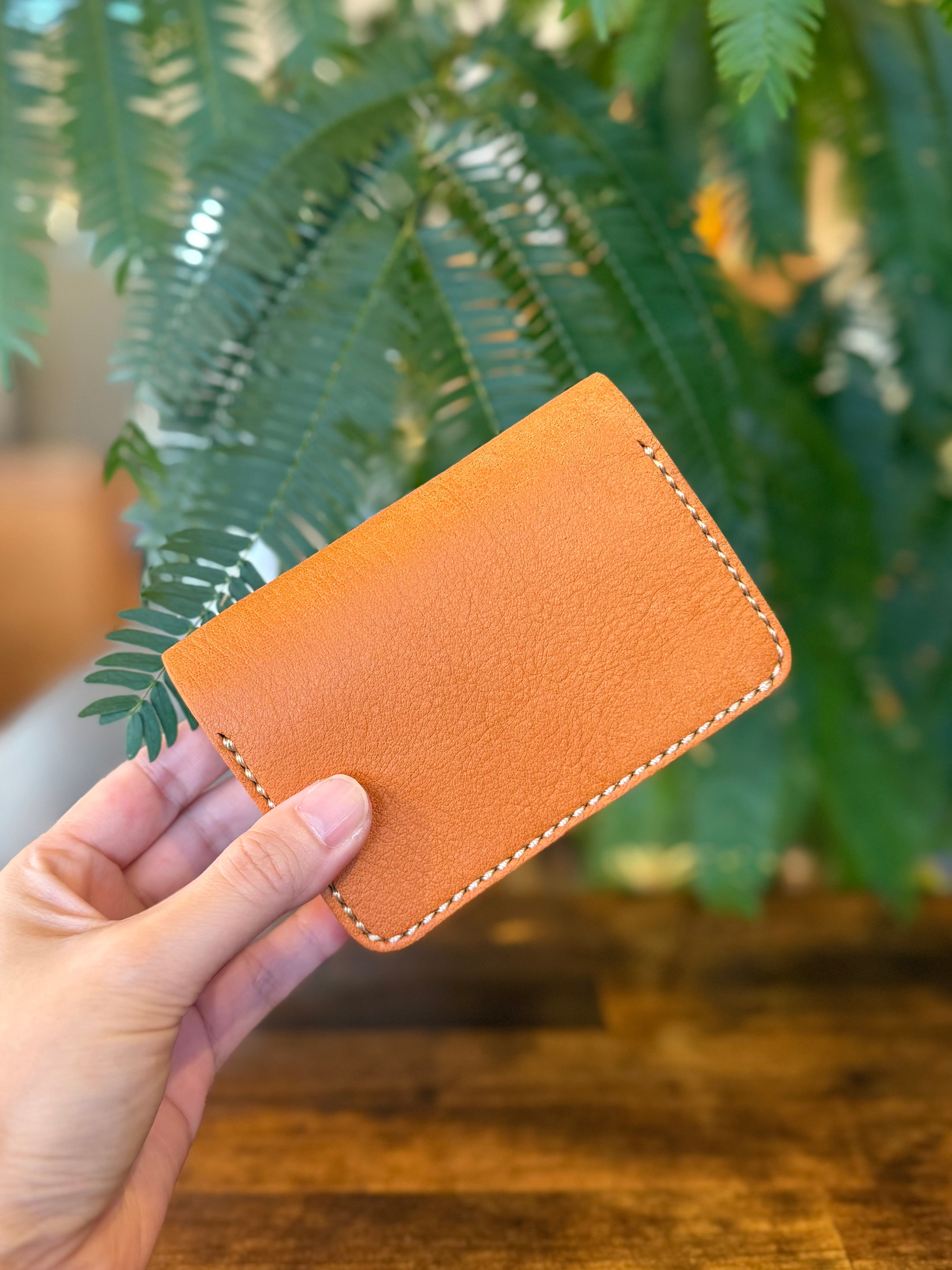 【屋久鹿革】こぢんまり財布(キャメル)