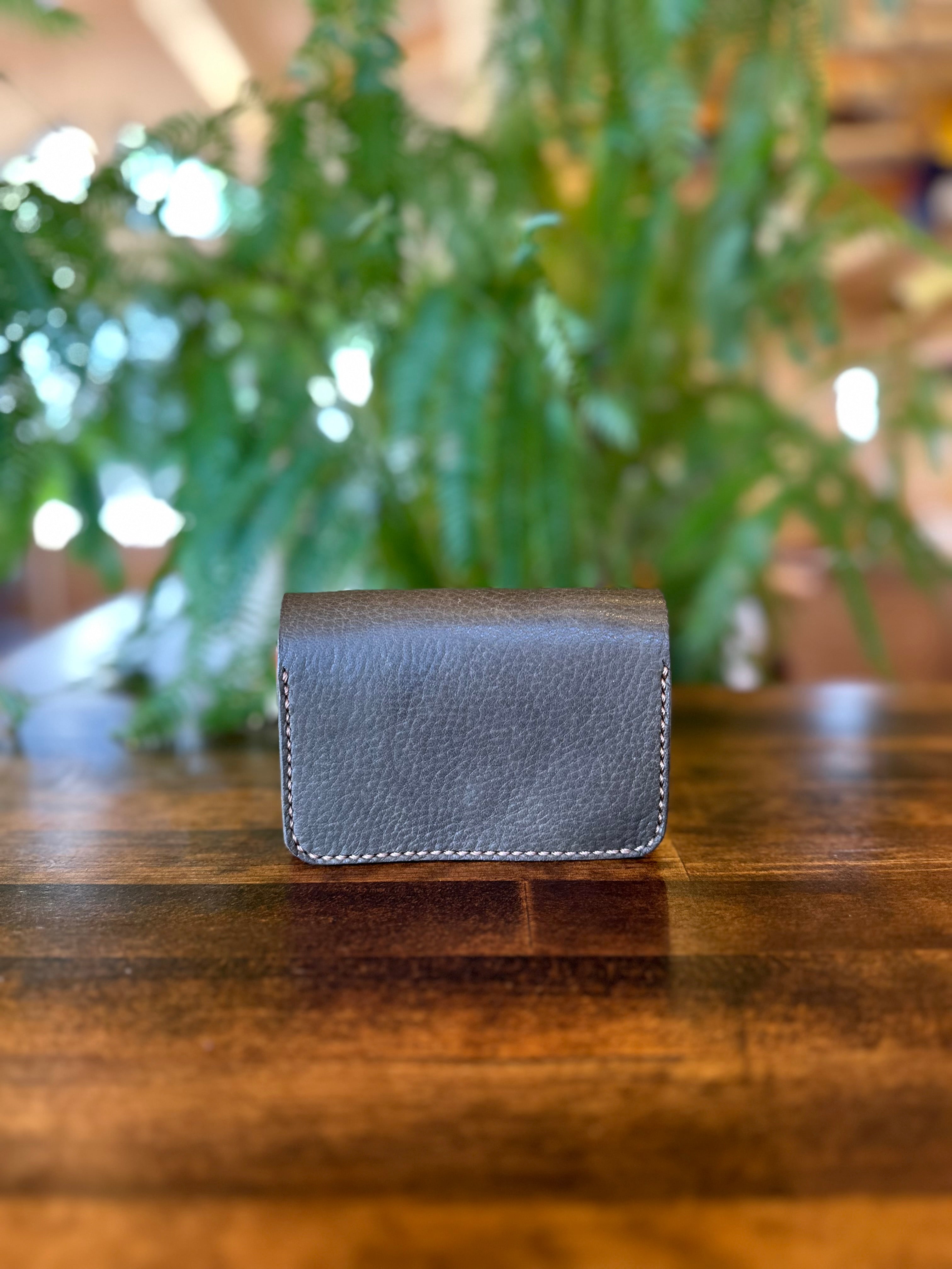 【屋久鹿革】こぢんまり財布(カーキ)