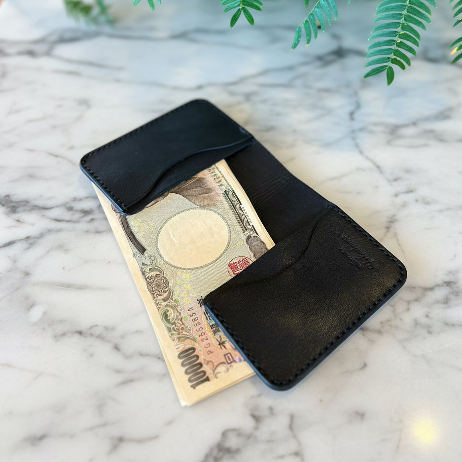 【京鹿革】家計管理Wallet/ブラック