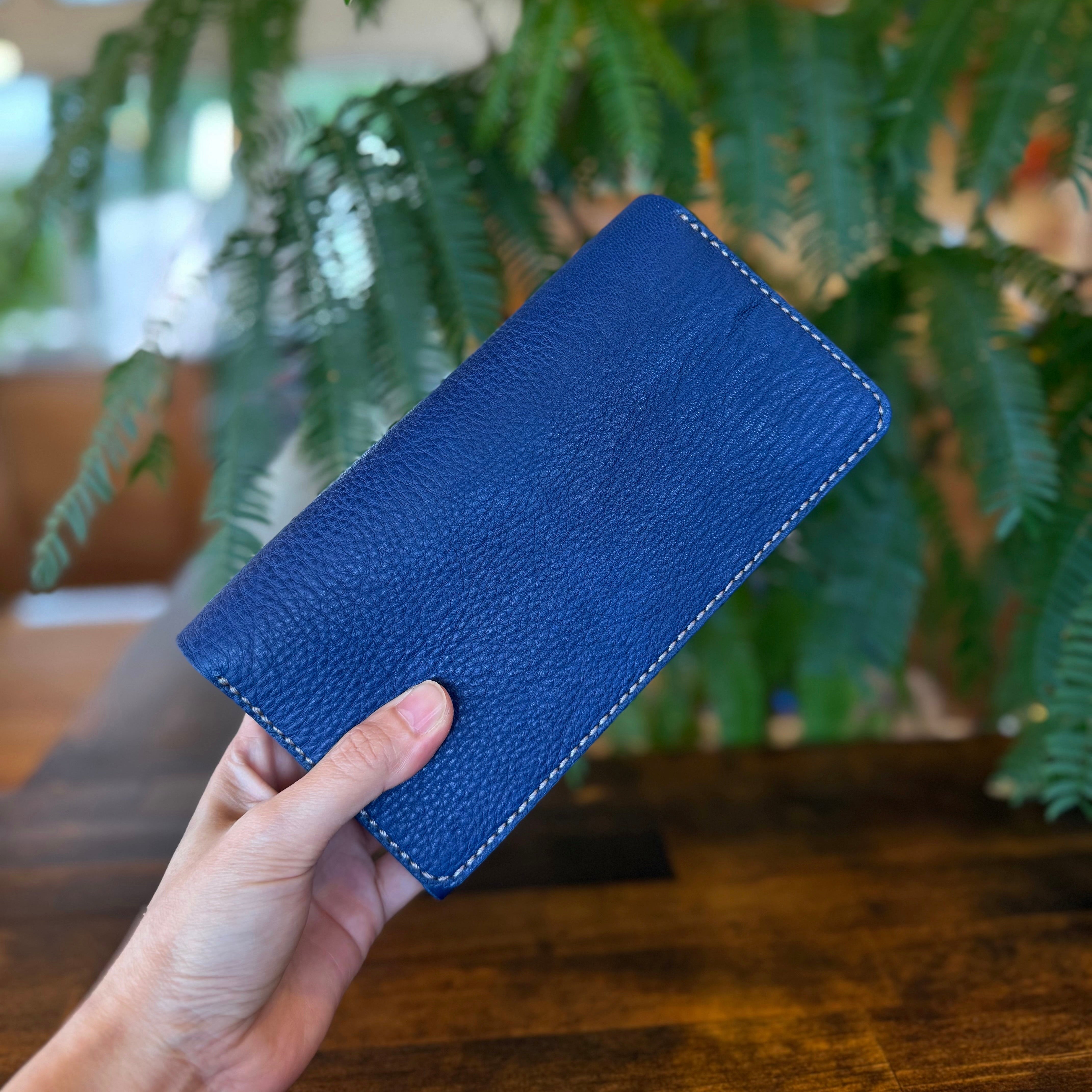 【蝦夷鹿革】『深海』長財布