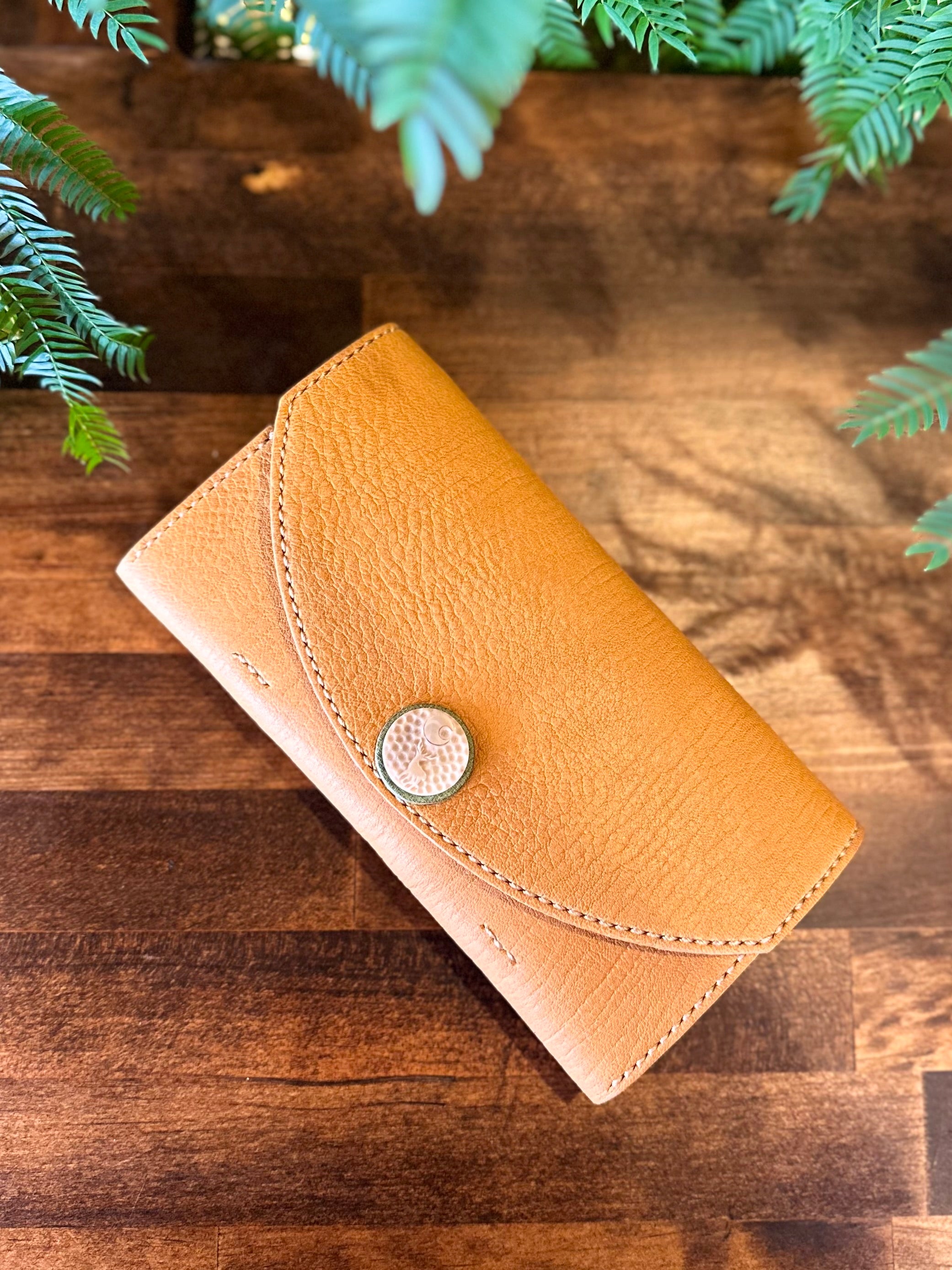 【屋久鹿革】ヤクシカと三日月のロングウォレット【受注生産】