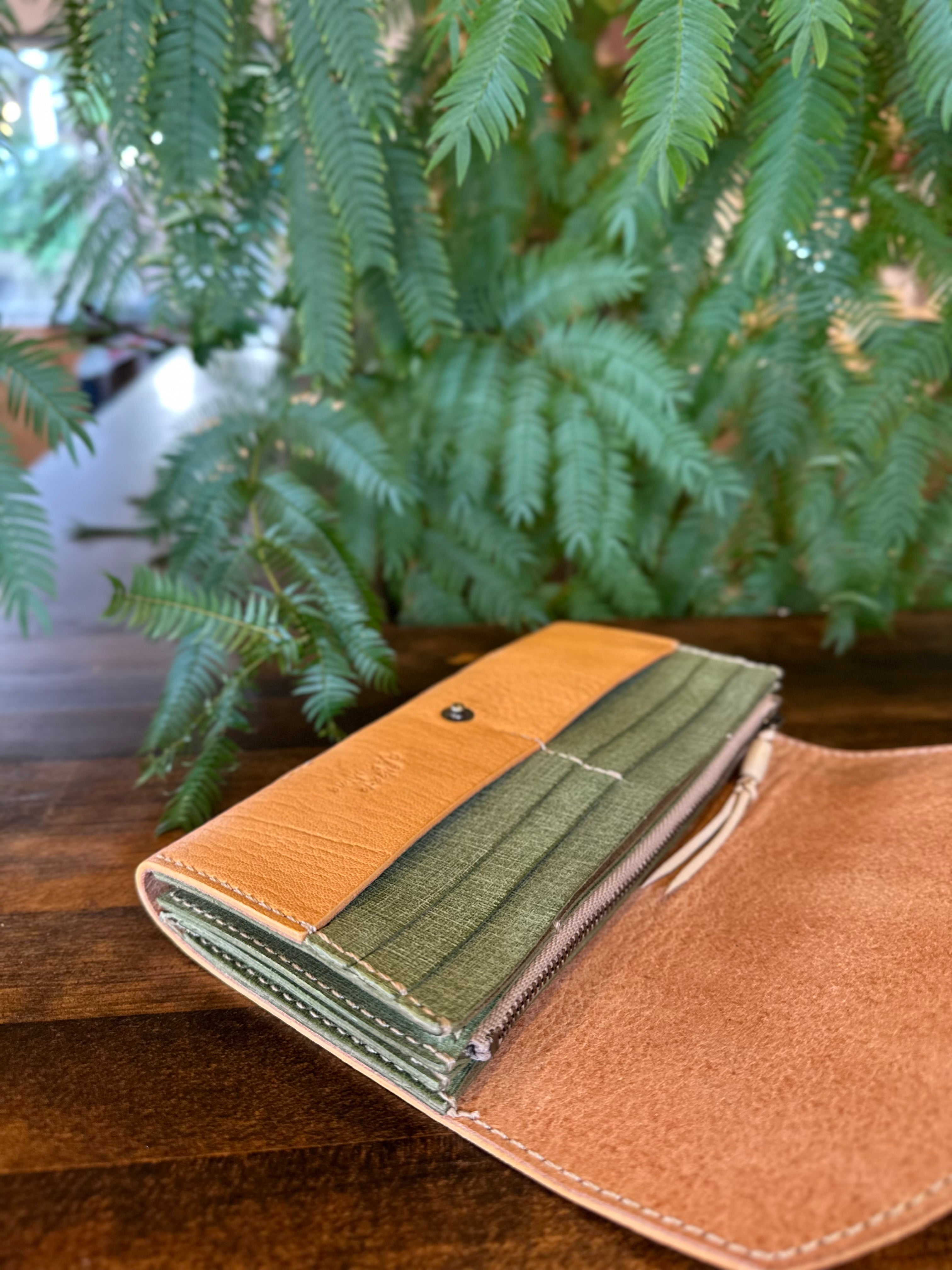 【屋久鹿革】ヤクシカと三日月のロングウォレット【受注生産】