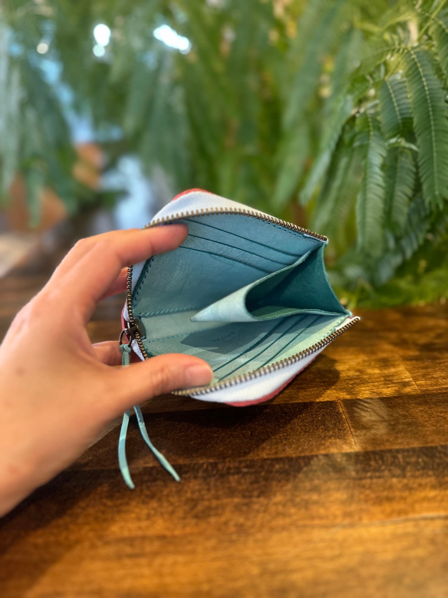 究極の島財布(ピンク×アイスブルー)