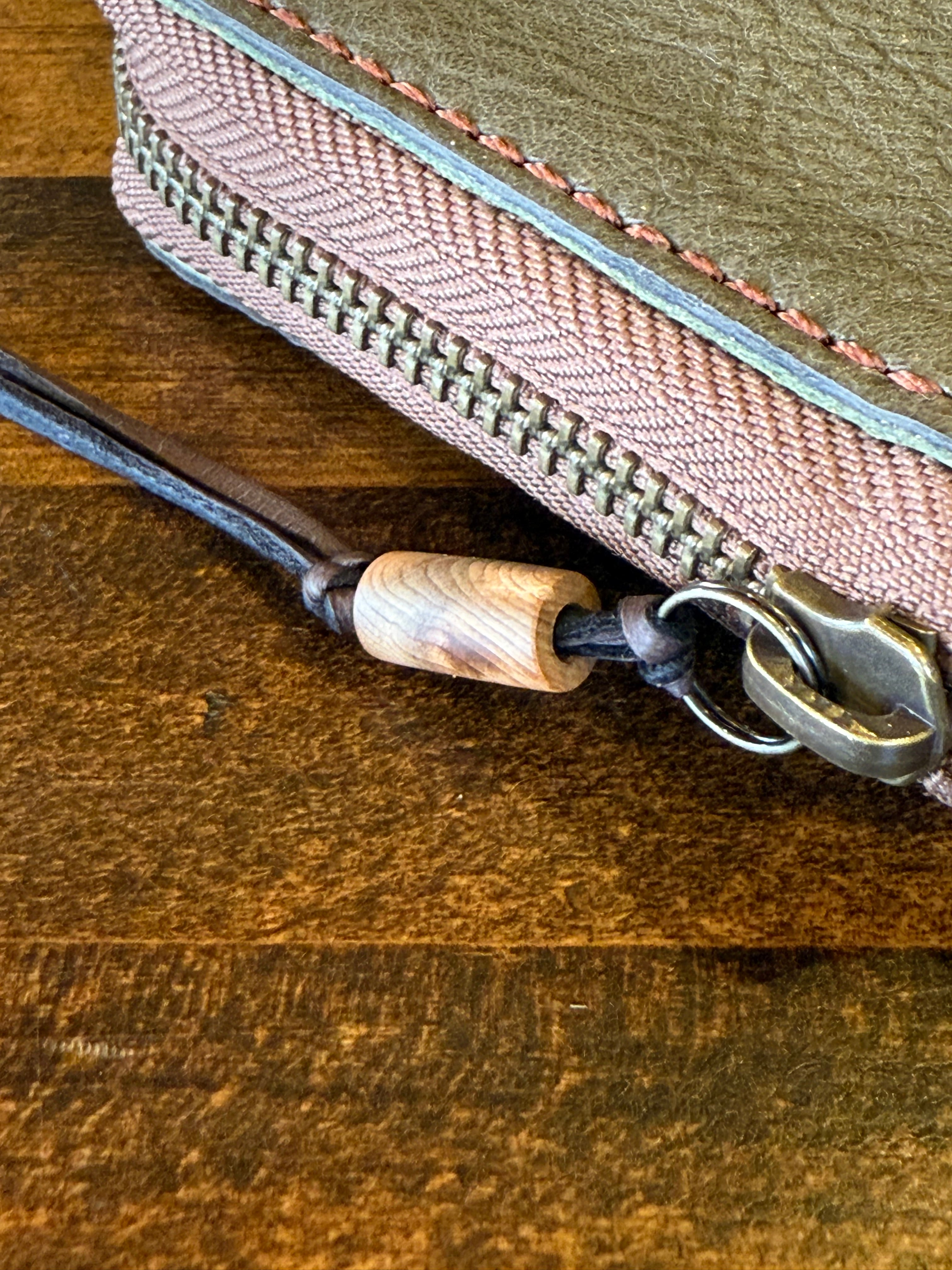 【屋久鹿革】究極の島財布(カーキ)