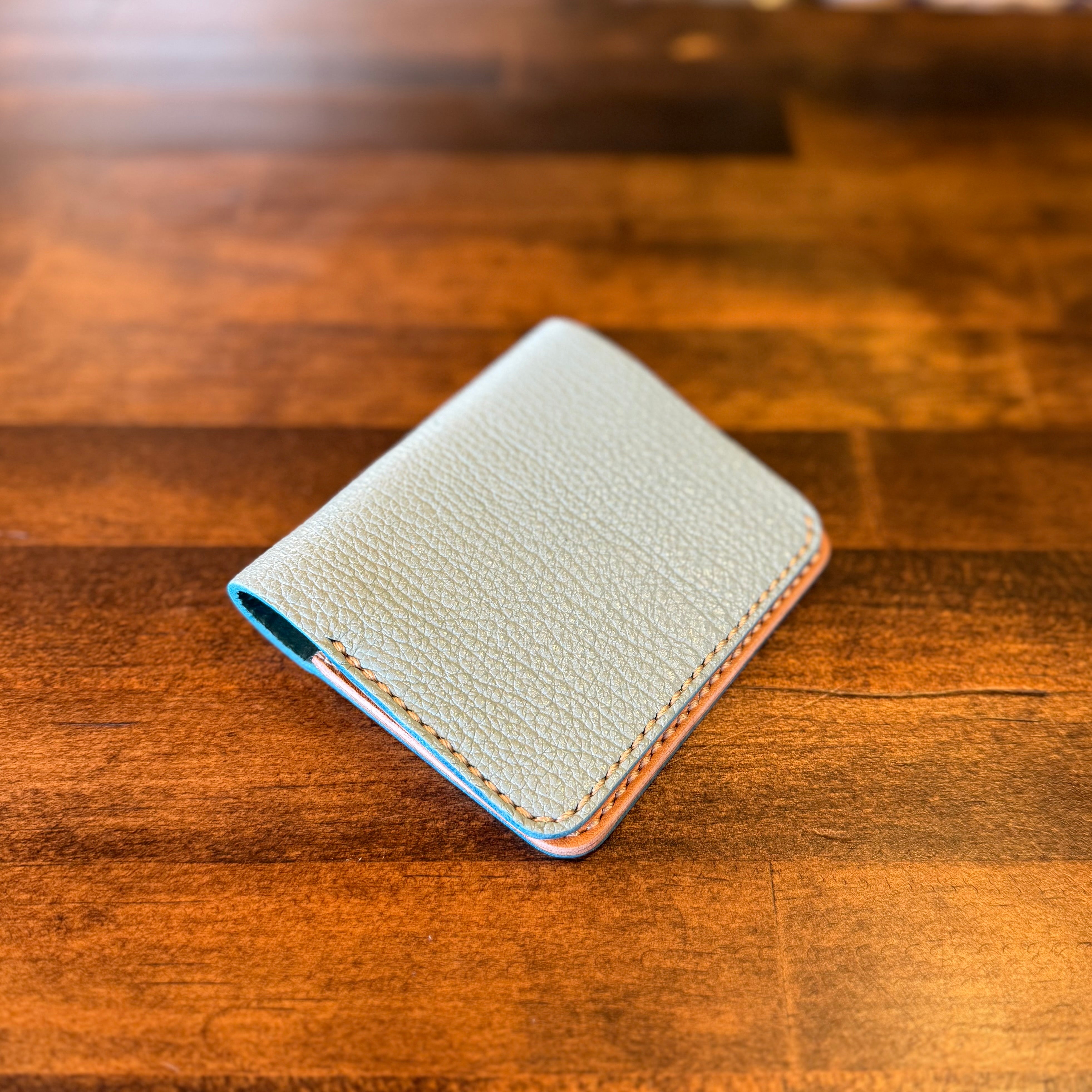 【屋久鹿革】家計管理Wallet(ターコイズ)