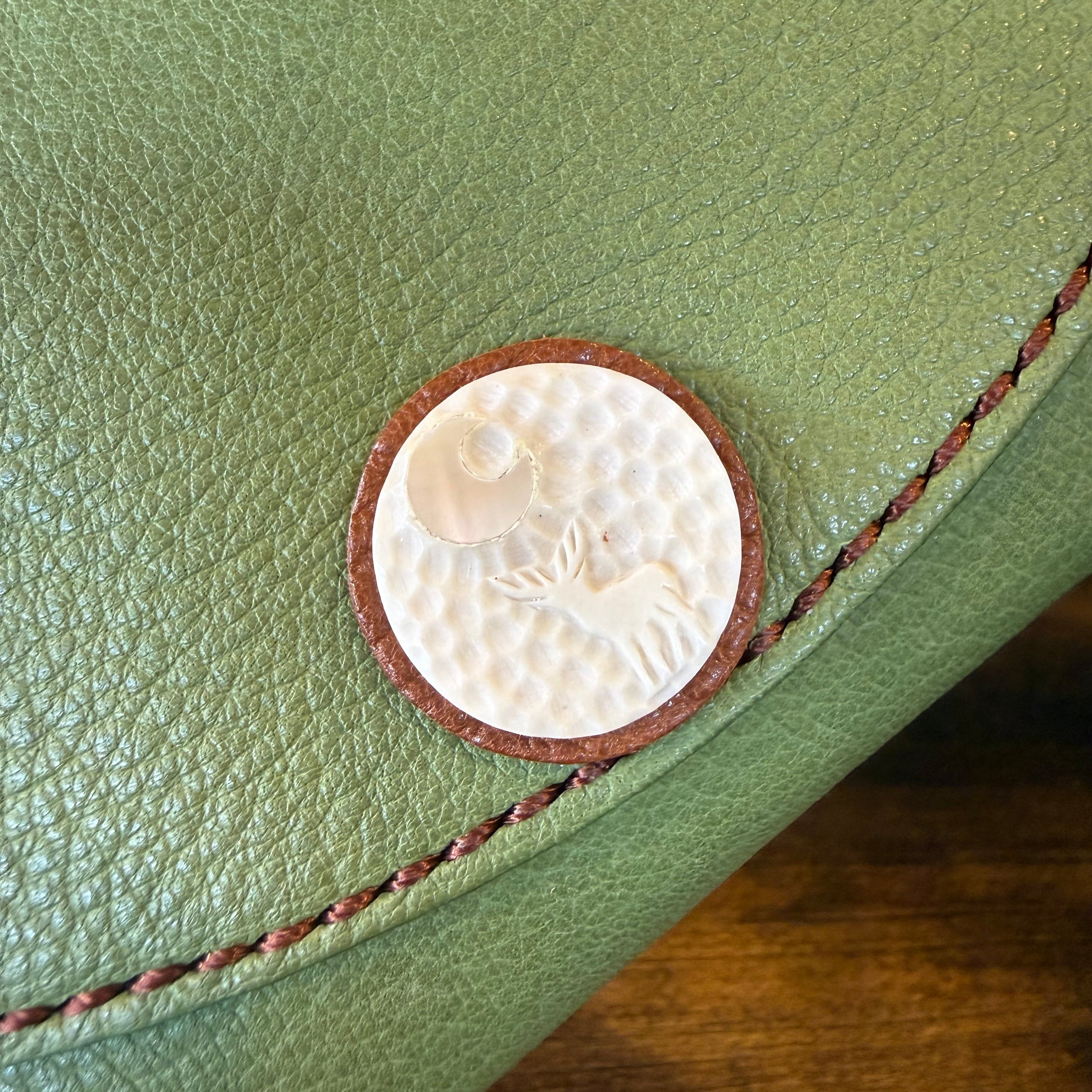 Yakushima Deer Leather Long Wallet – Sika & Crescent Moon