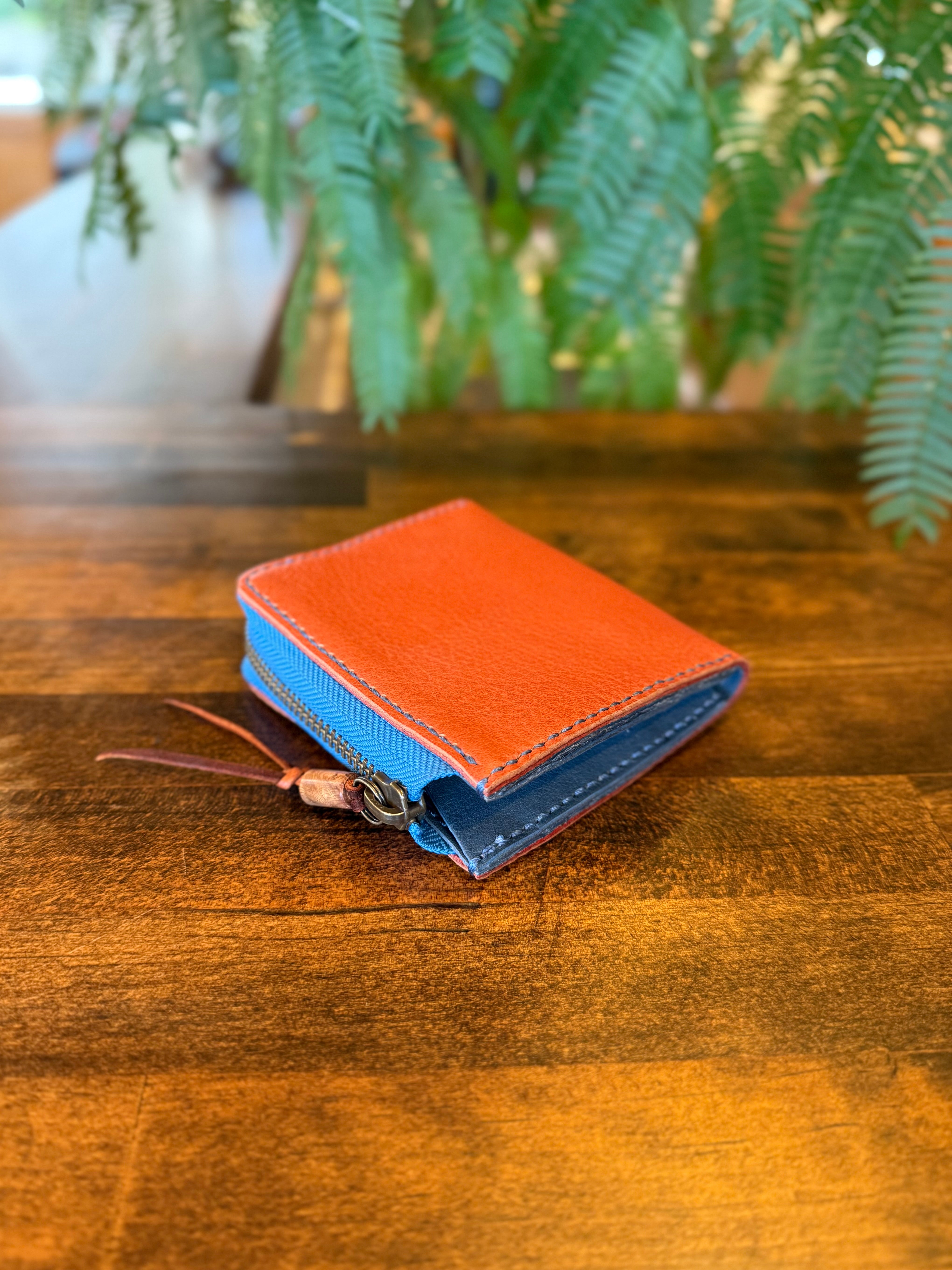 【屋久鹿革】究極の島財布(煉瓦色)【限定カラー】