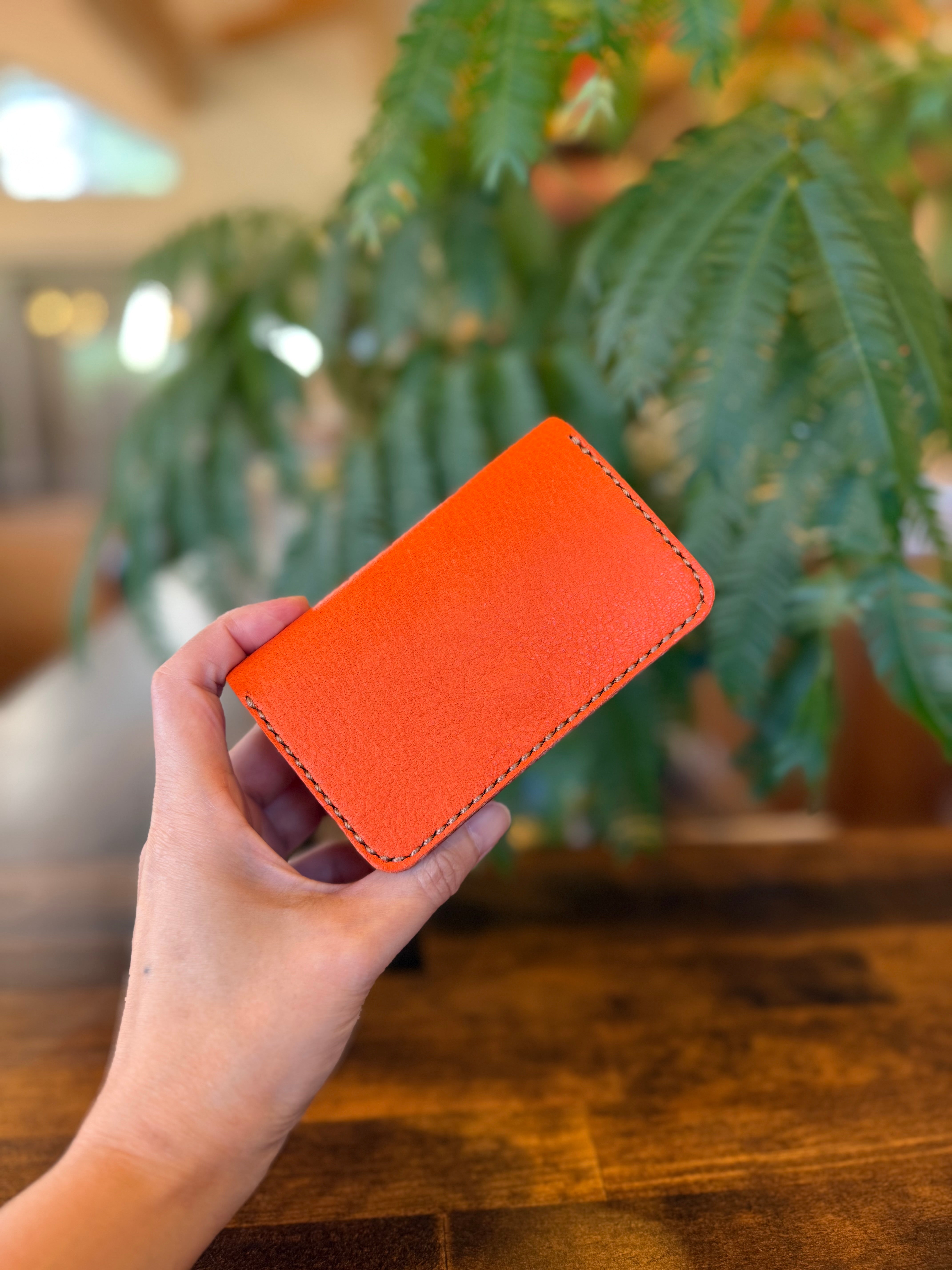 【屋久鹿革】おさいふ名刺入れスクエアタイプ【セミオーダー】