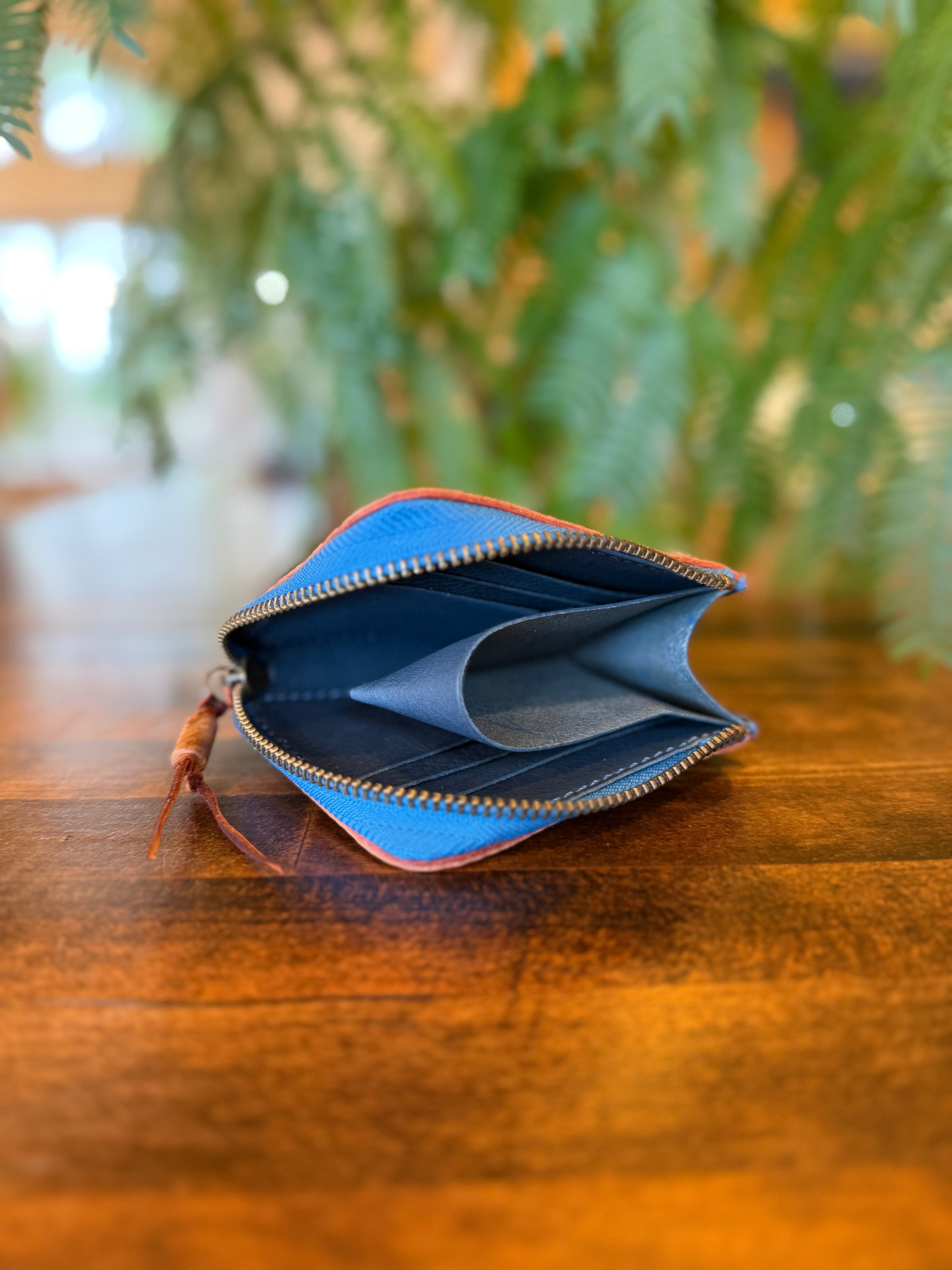 【屋久鹿革】究極の島財布(煉瓦色)【限定カラー】