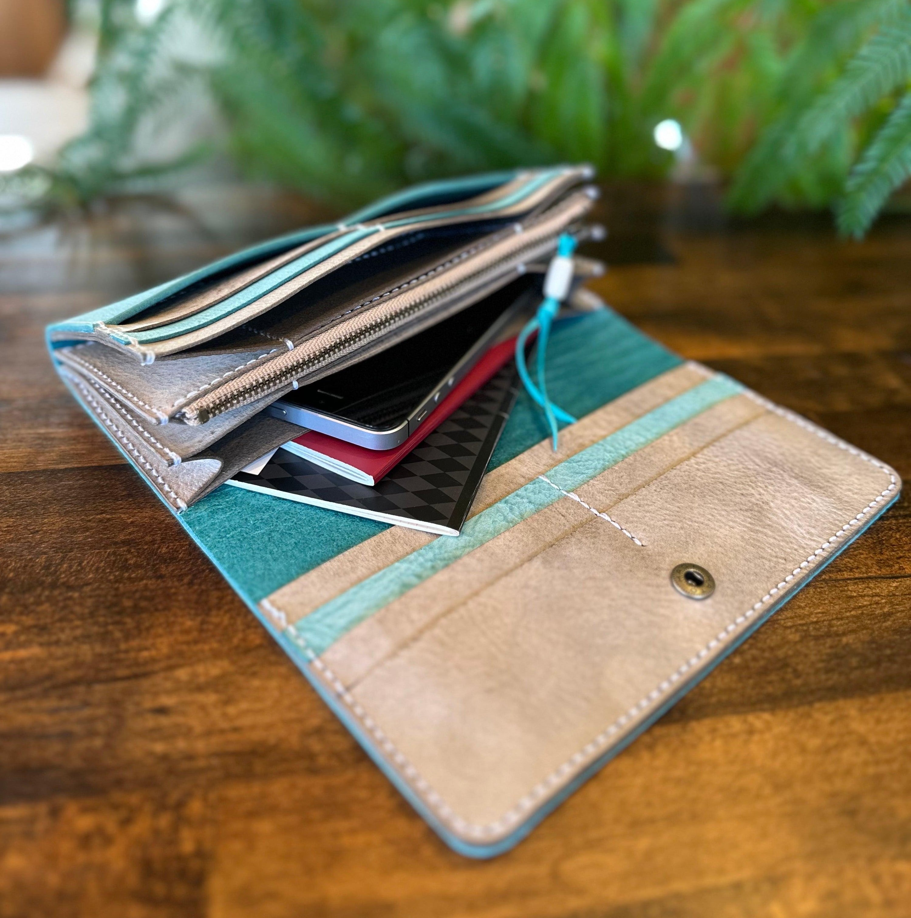 【屋久鹿革】『水の音色』長財布【受注生産・納期3ヶ月】