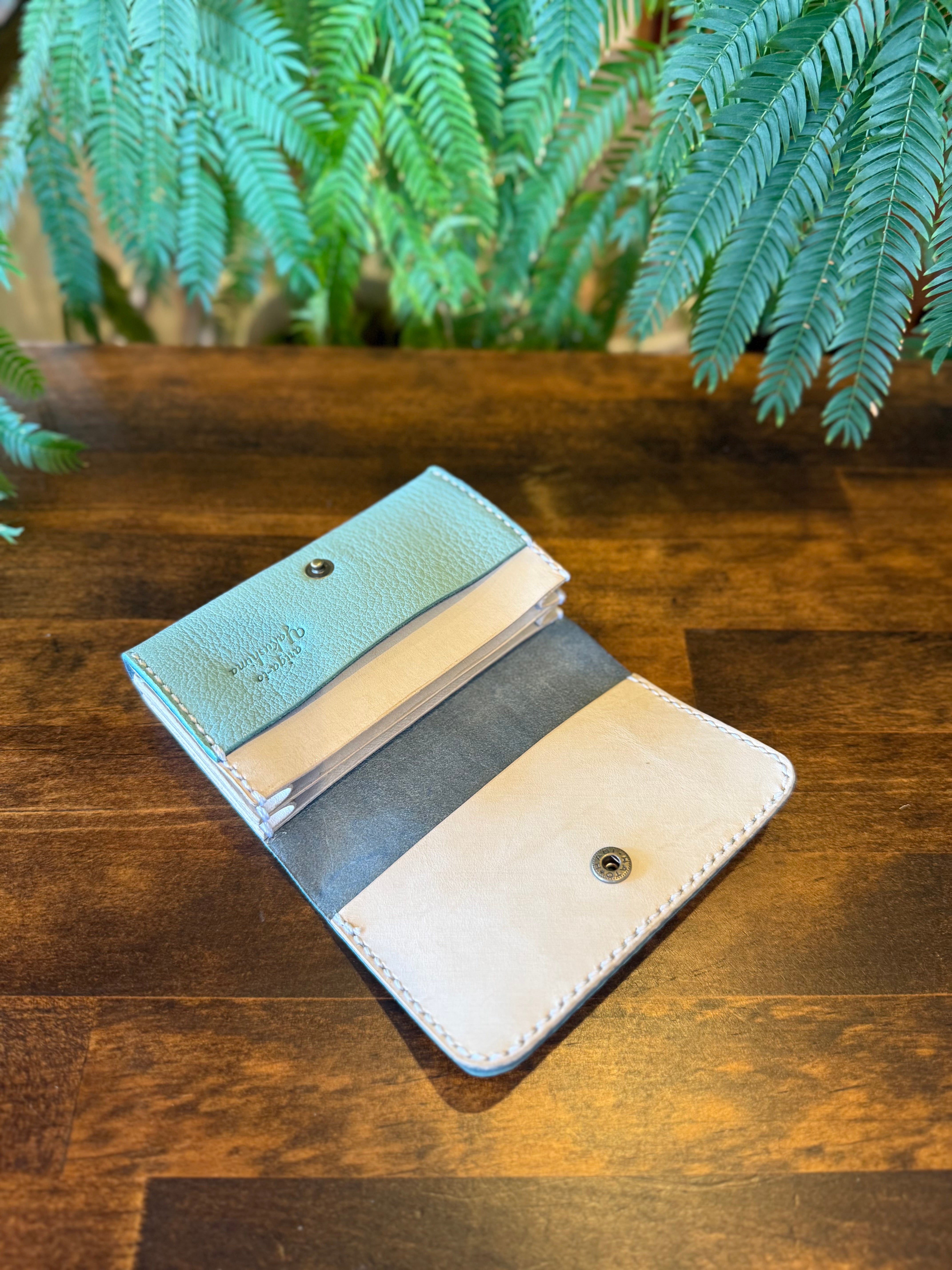 【屋久鹿革】おさいふ名刺入れスクエアタイプ