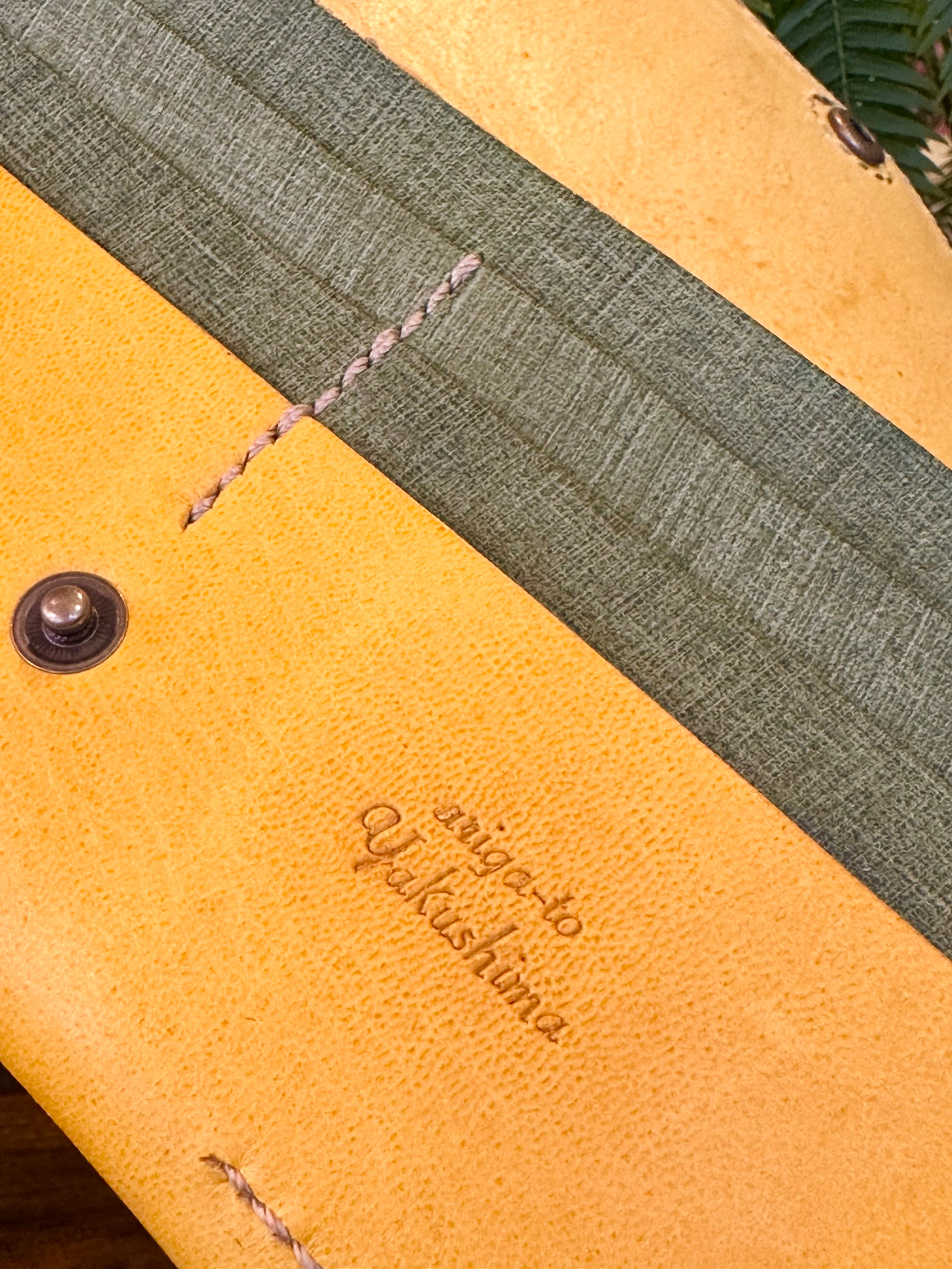 【屋久鹿革】白蛇と一粒万倍日のロングウォレット【受注生産】