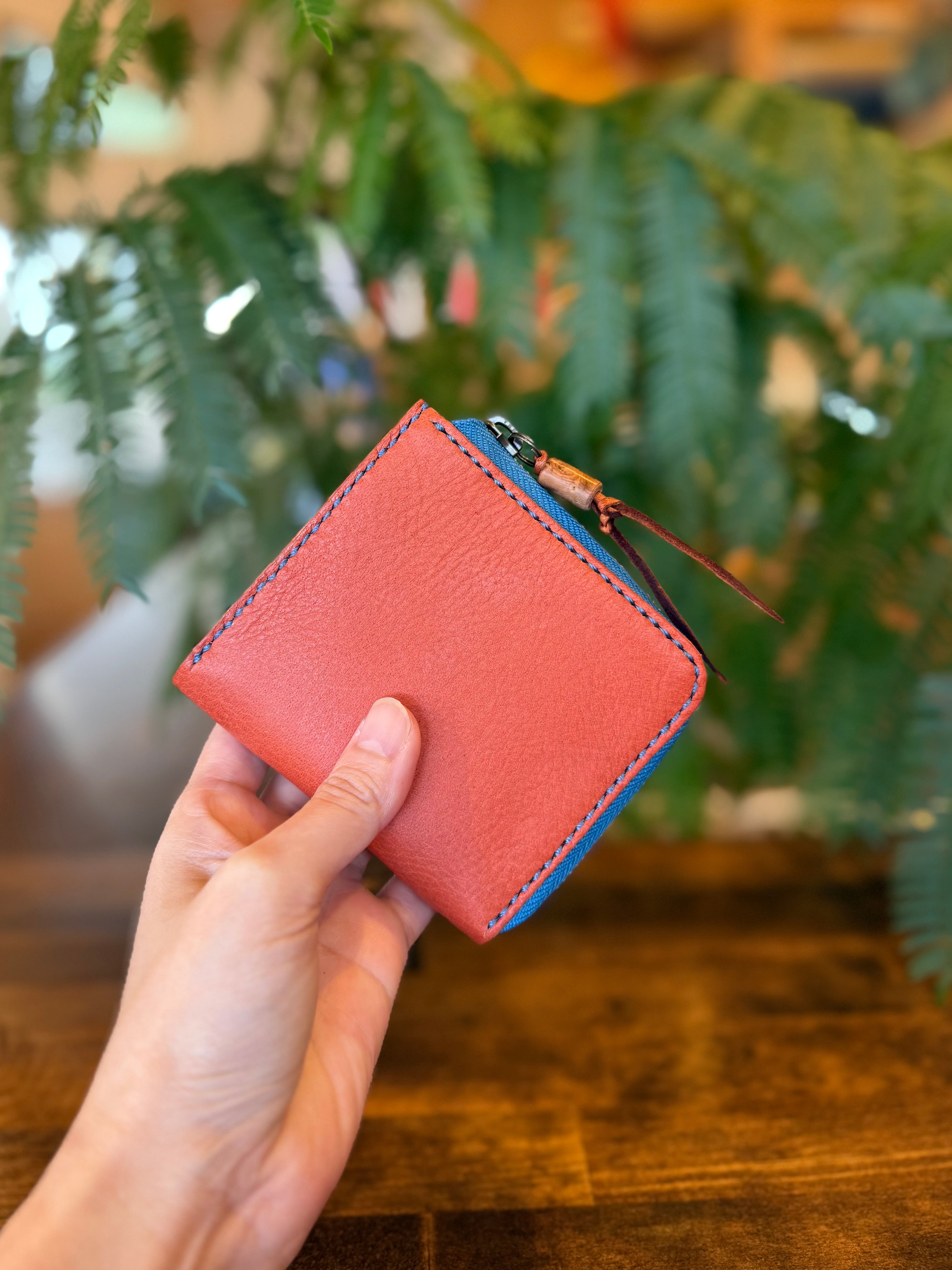 【屋久鹿革】究極の島財布(煉瓦色)【限定カラー】