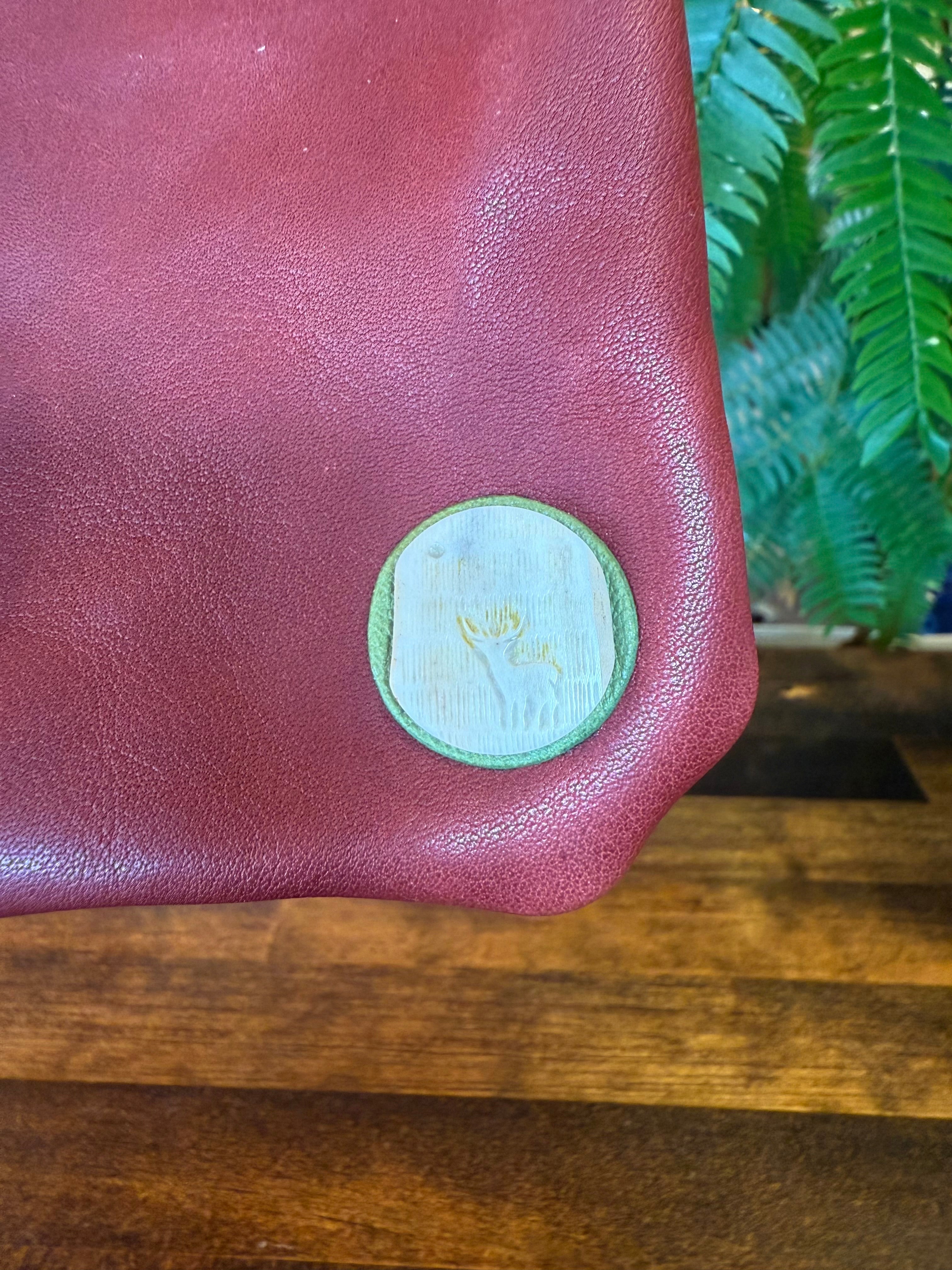 スマホサコッシュ・栃木レザー×屋久鹿革(ワイン)