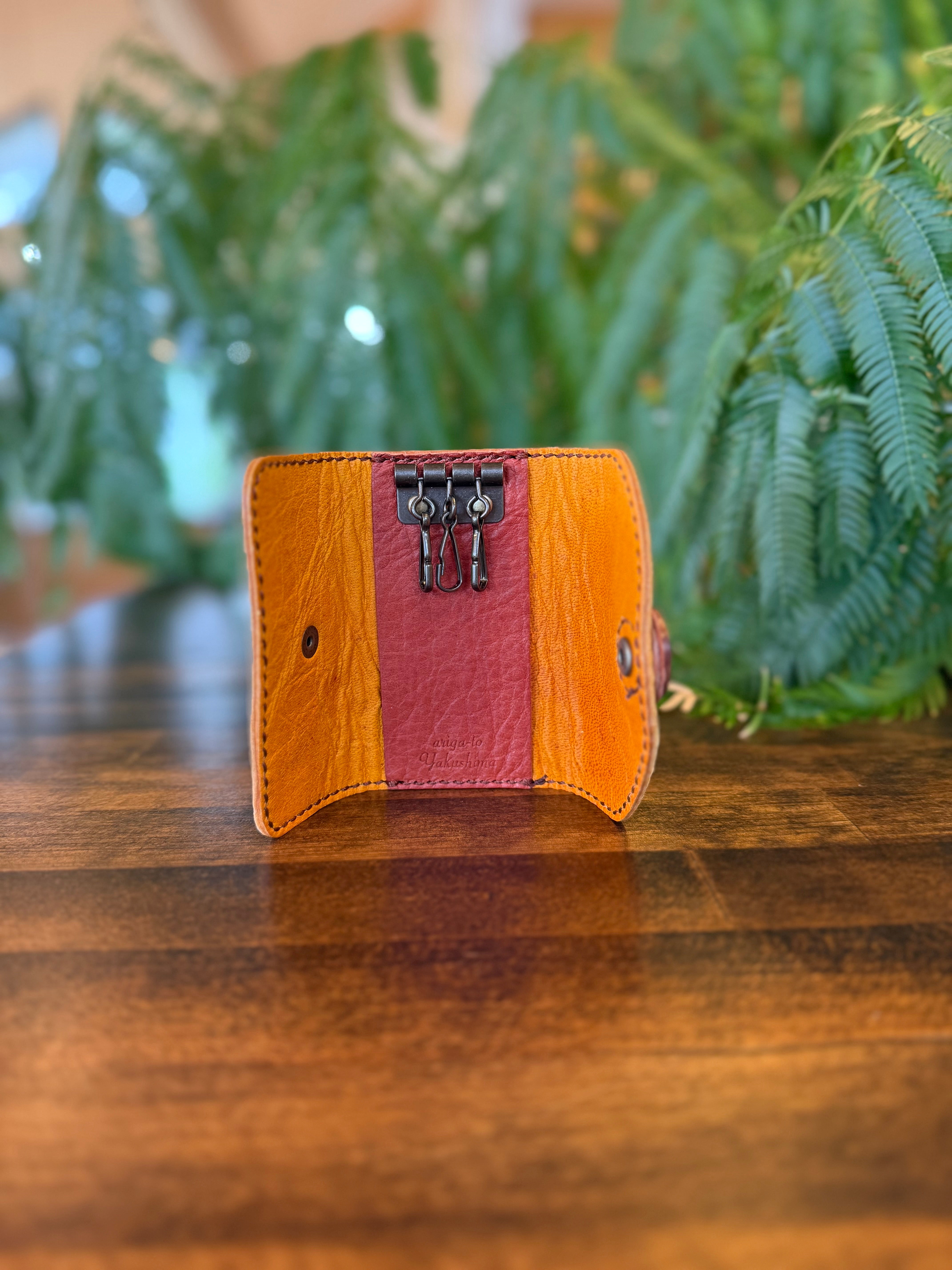 キーケース(屋久杉×夜光貝)