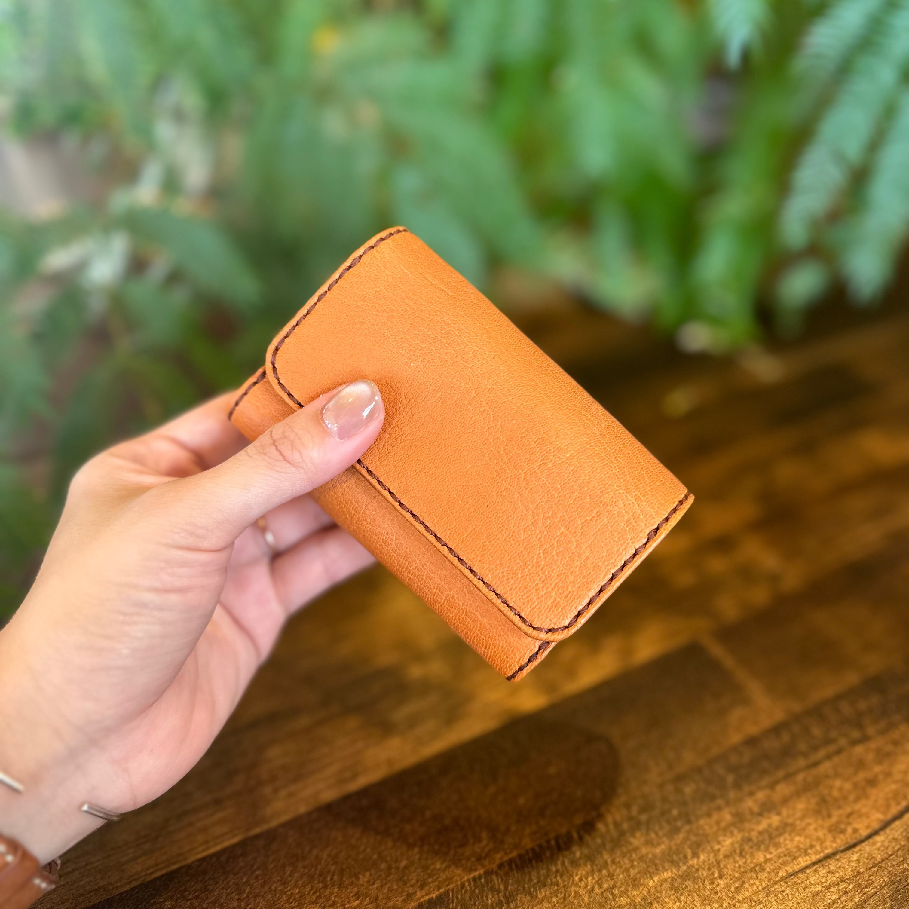 Wallet key case (camel x light camel)