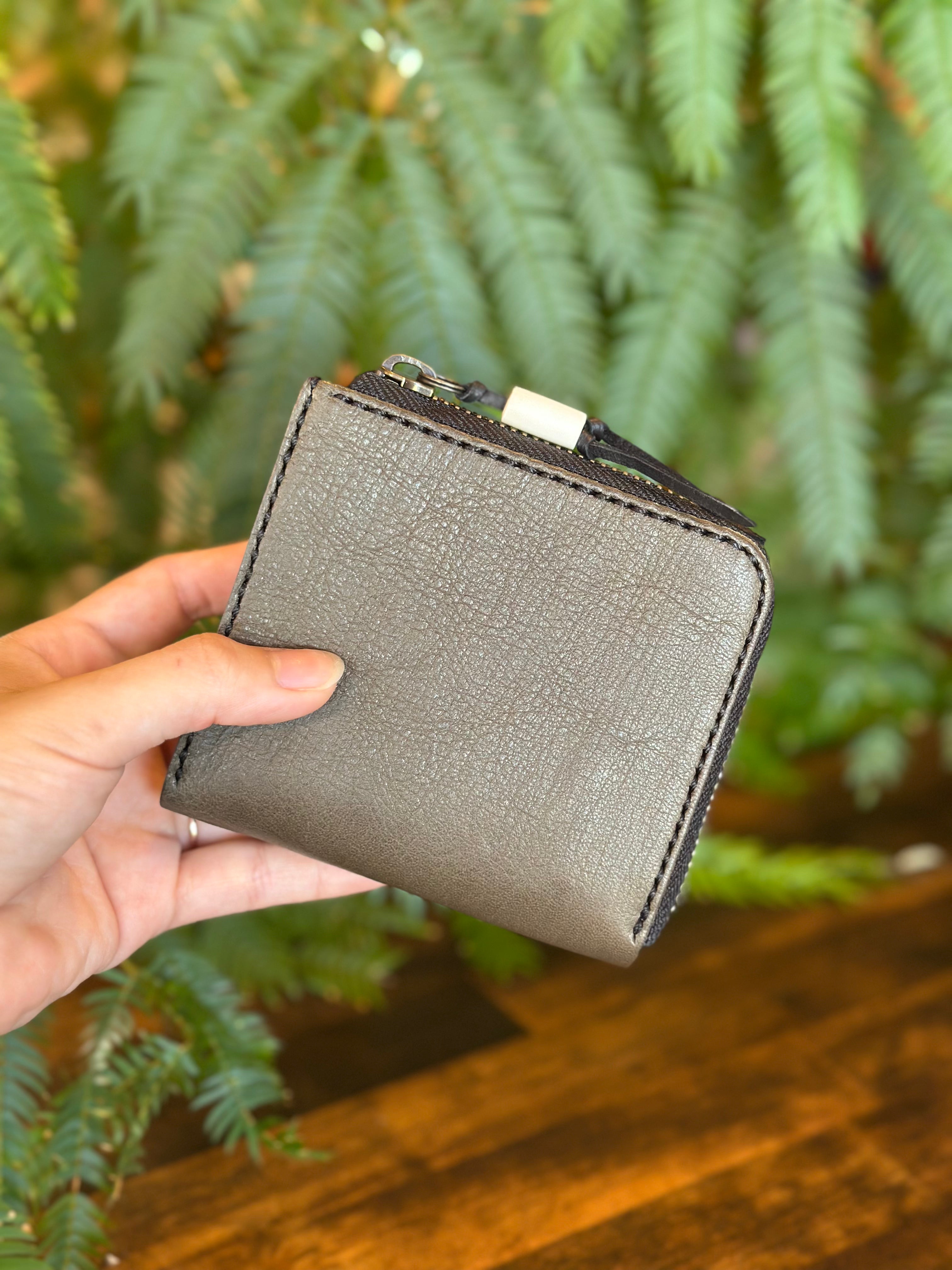 【屋久鹿革】究極の島財布(カーキ)