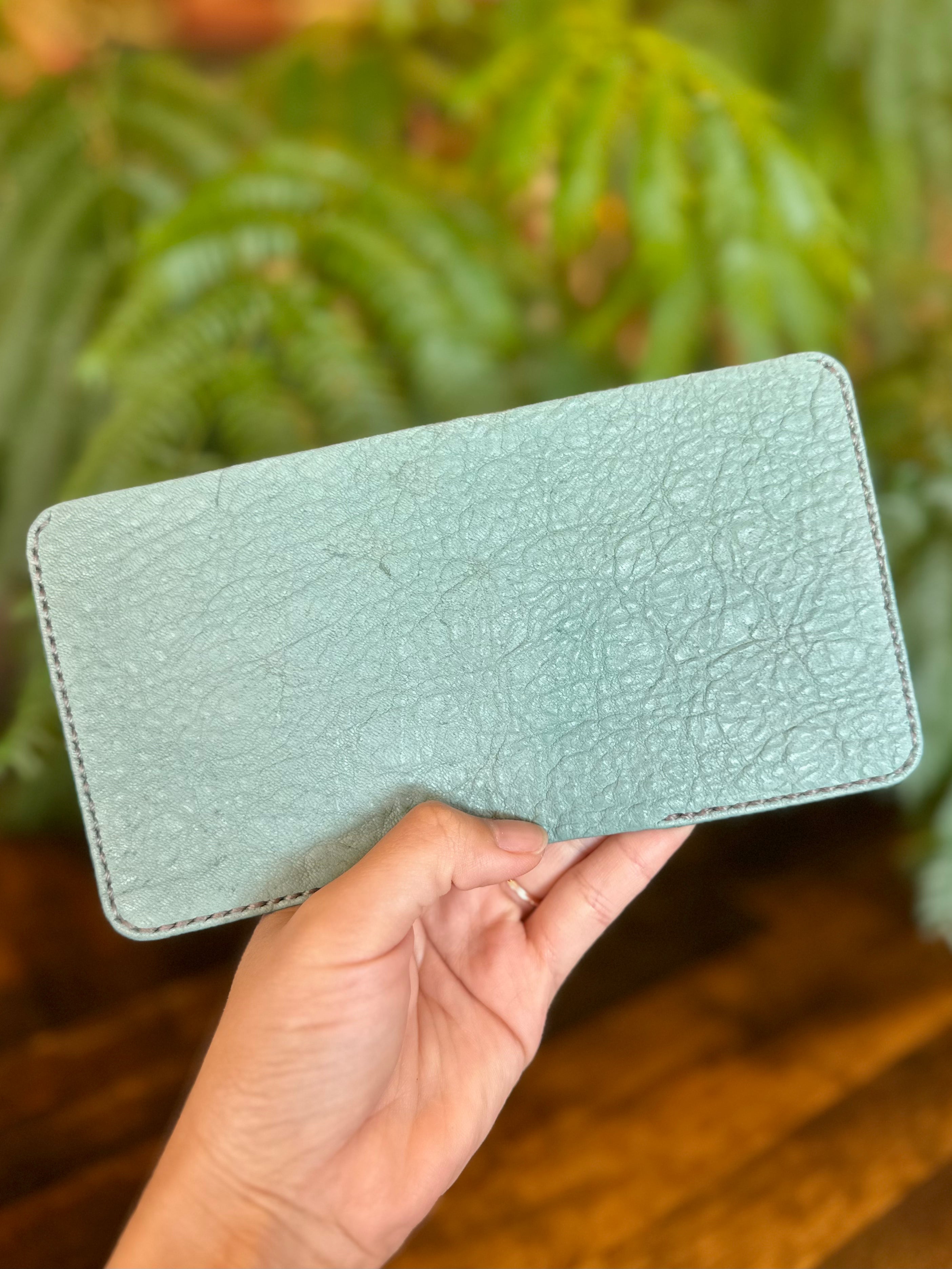【屋久鹿革】家計管理Wallet(ターコイズ)
