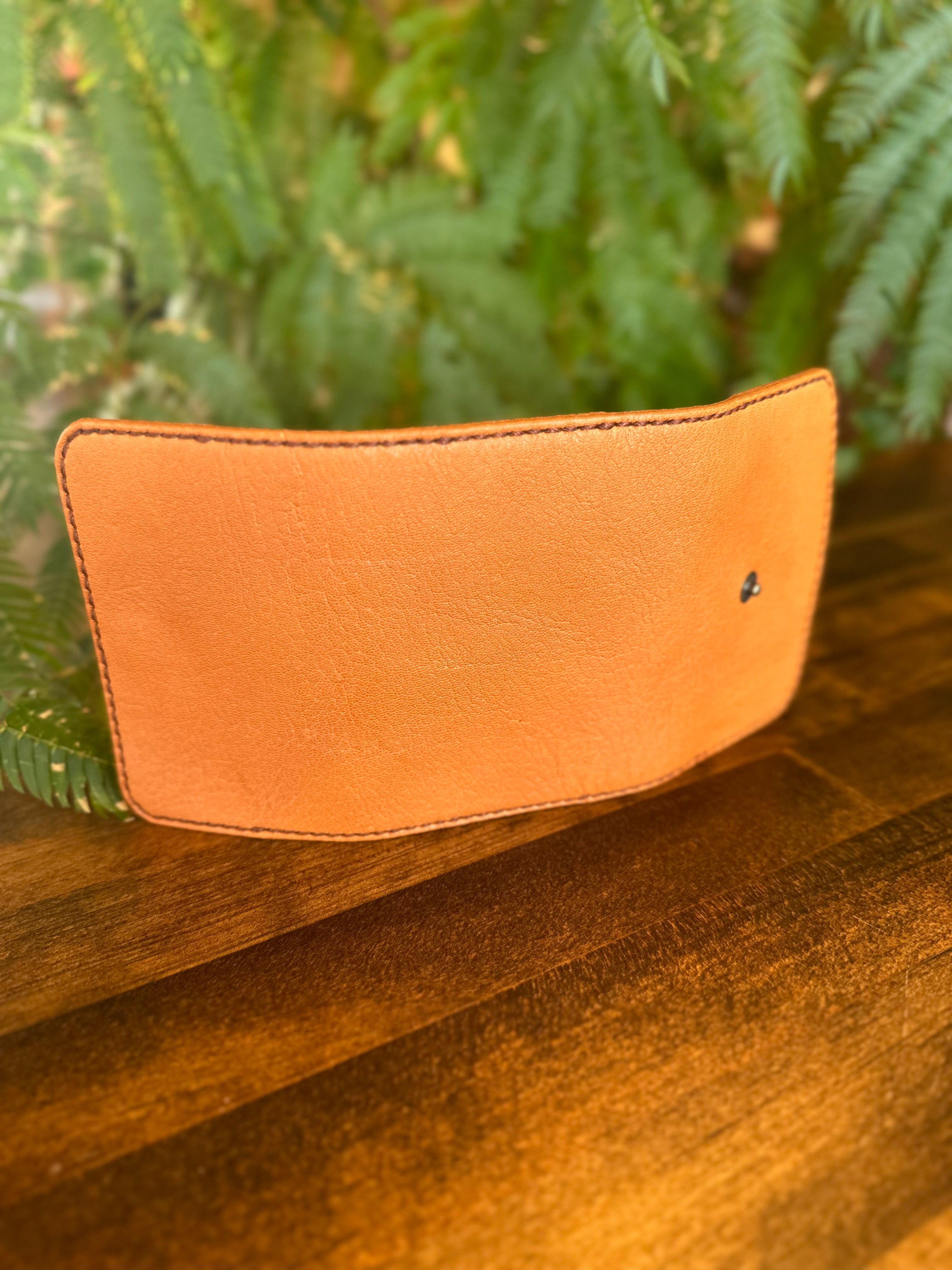 【屋久鹿革】おさいふキーケース(キャメル×ブラウン)