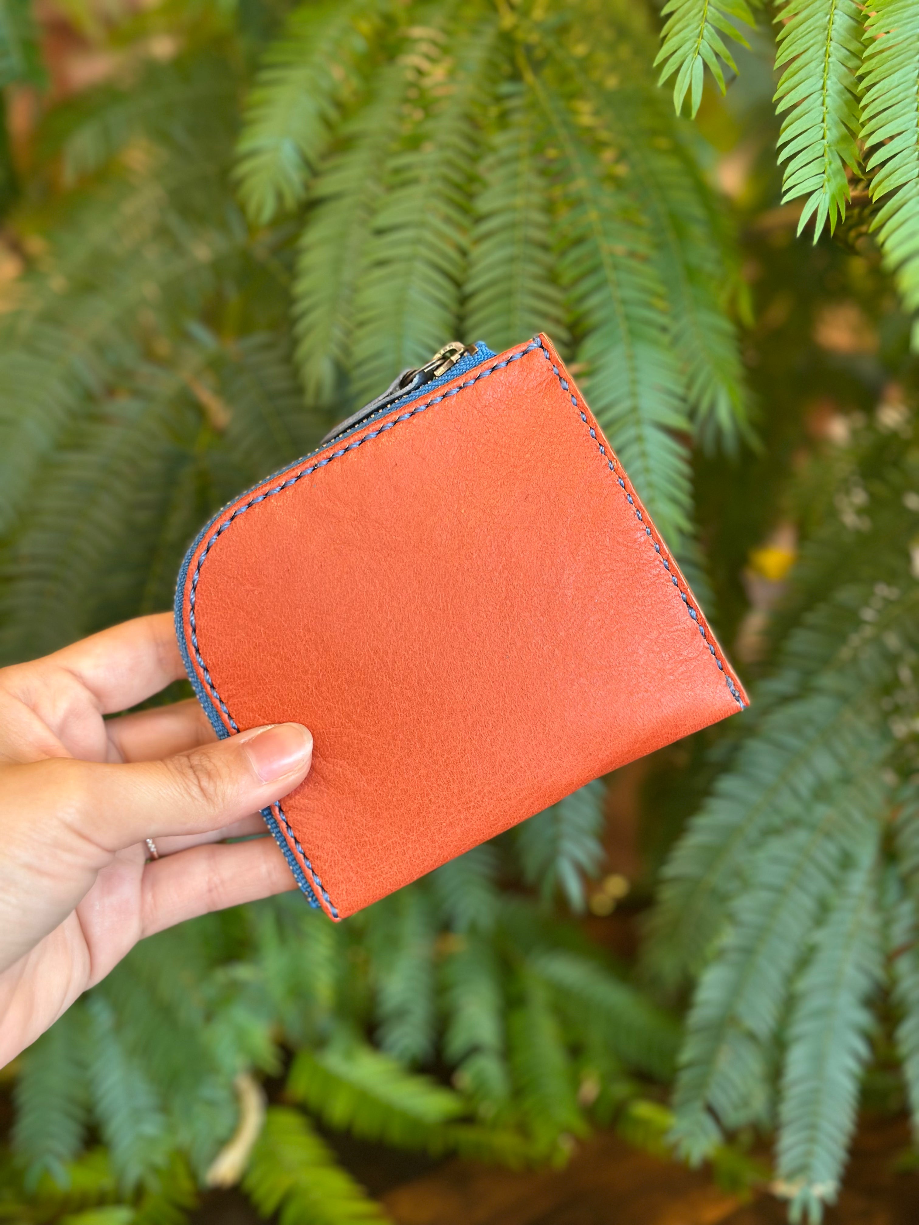 【屋久鹿革】島財布・煉瓦【限定カラー】