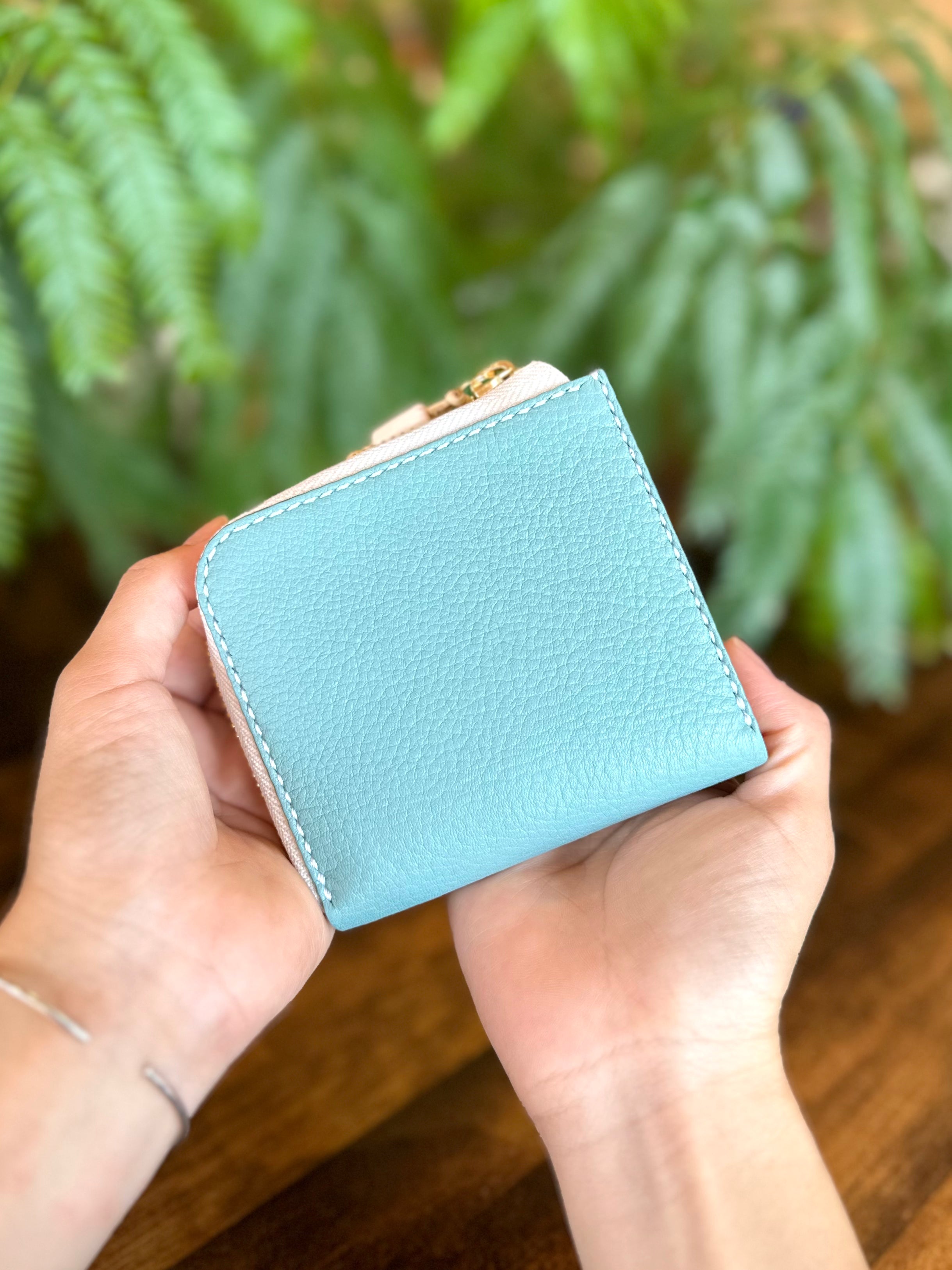 【屋久鹿革】究極の島財布(ターコイズ)