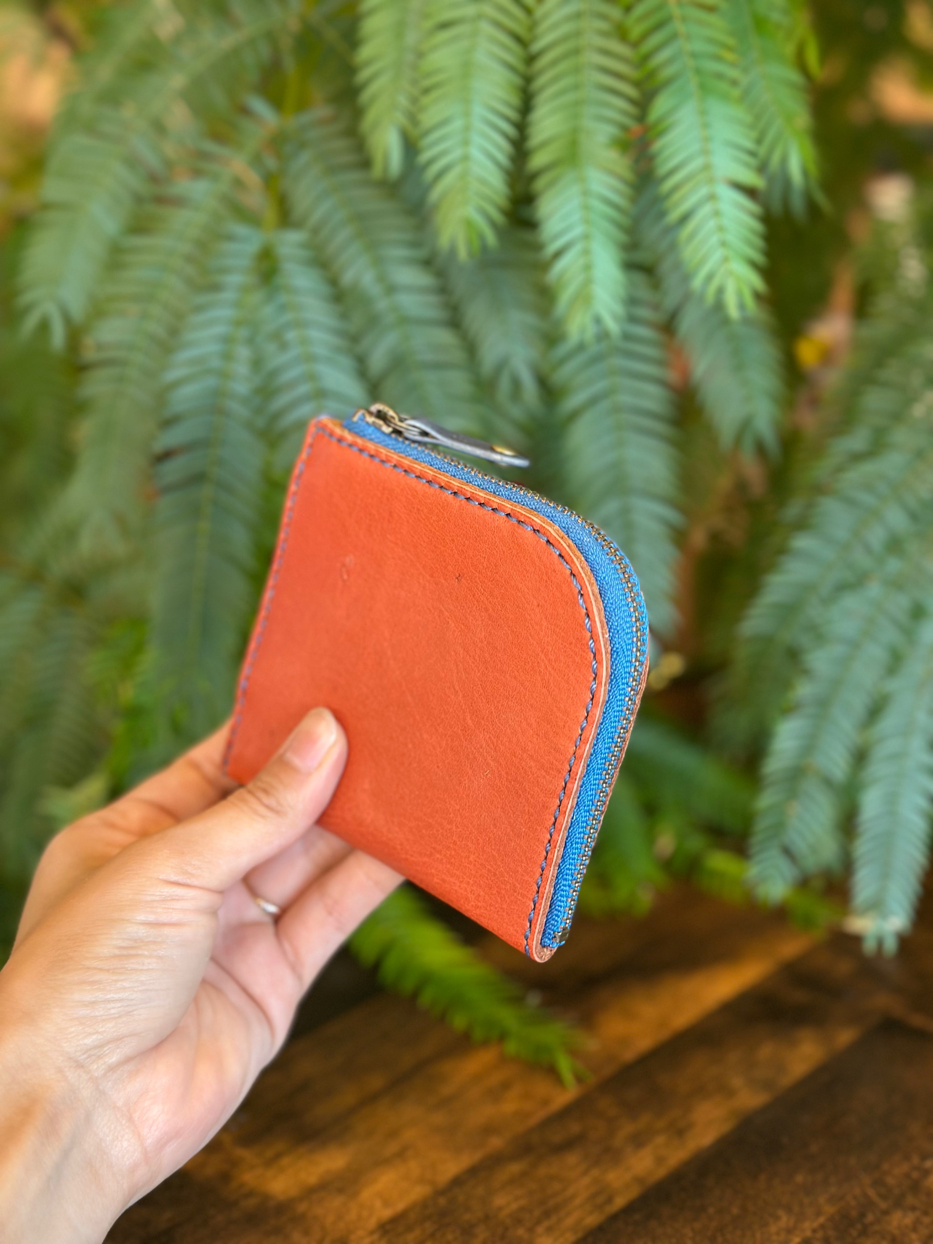 【屋久鹿革】島財布・煉瓦【限定カラー】