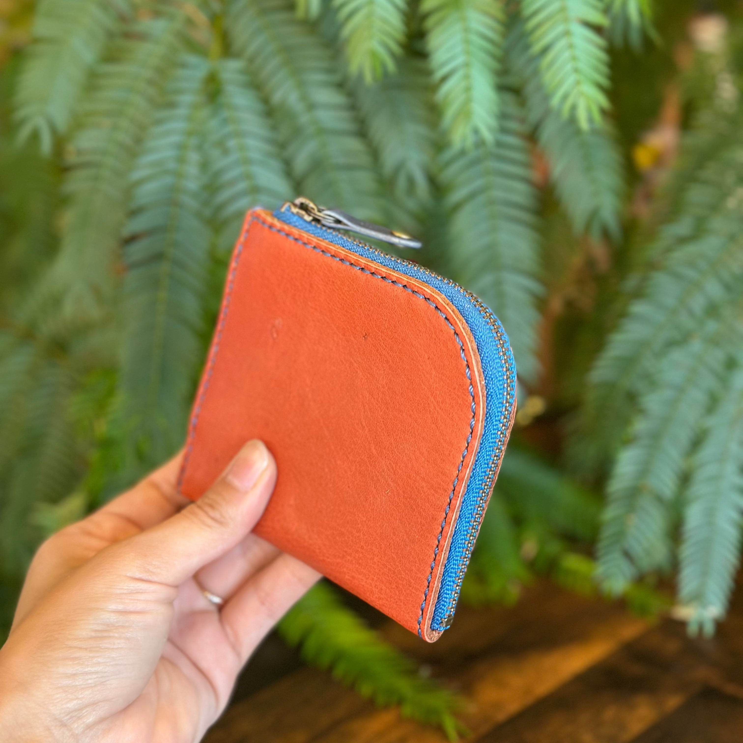 【屋久鹿革】島財布・煉瓦【限定カラー】