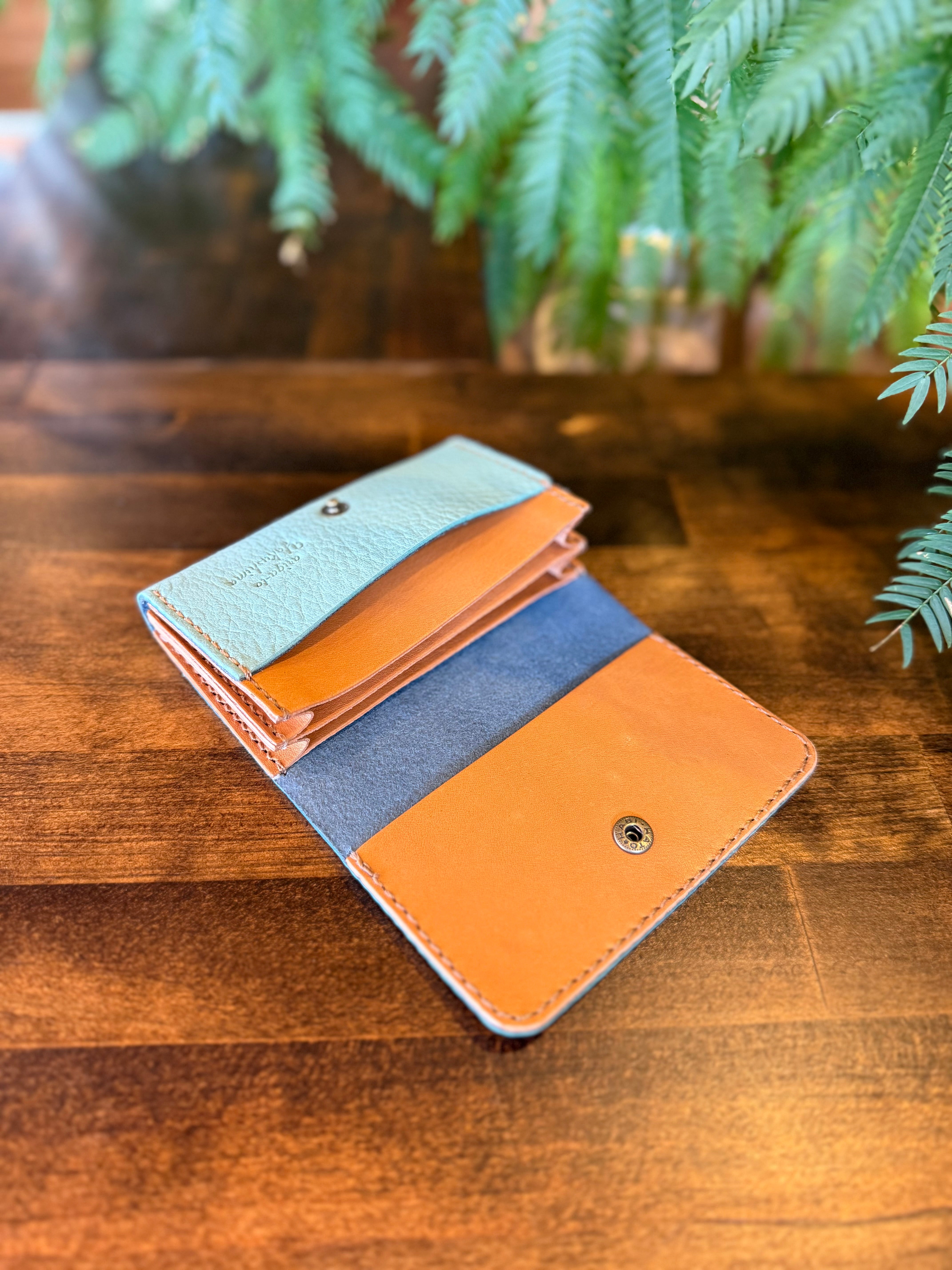 【屋久鹿革】おさいふ名刺入れスクエアタイプ