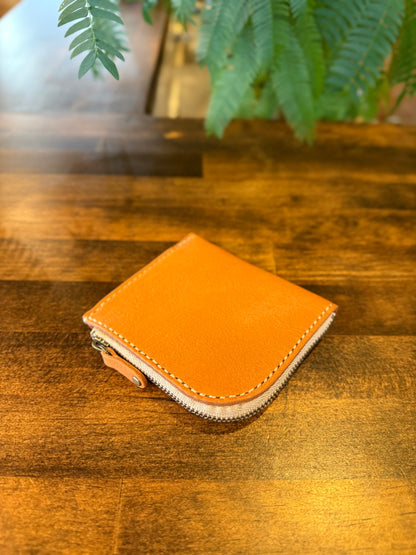 【屋久鹿革】島財布・キャメル