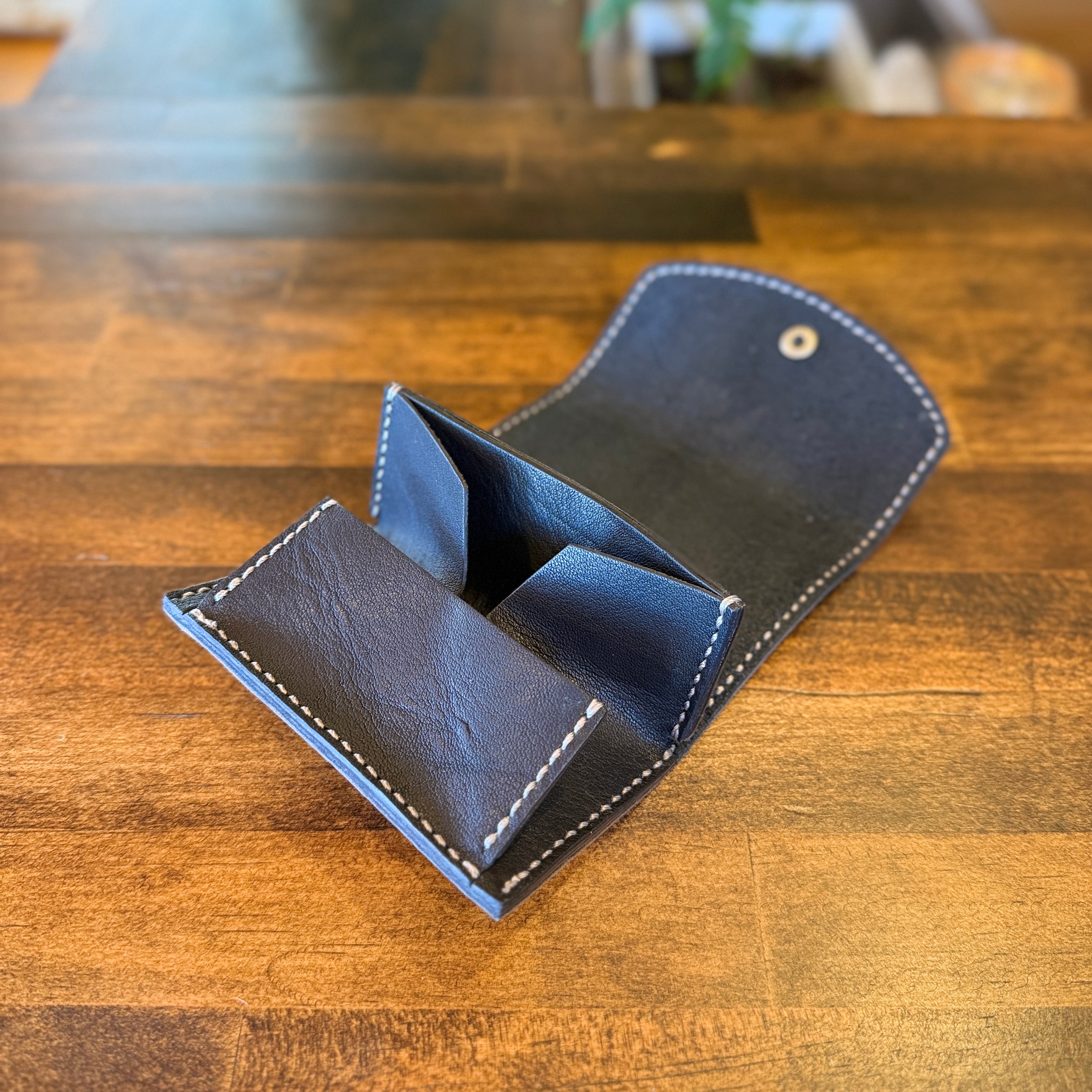 【屋久鹿革】究極のこぢんまり財布／チャコール