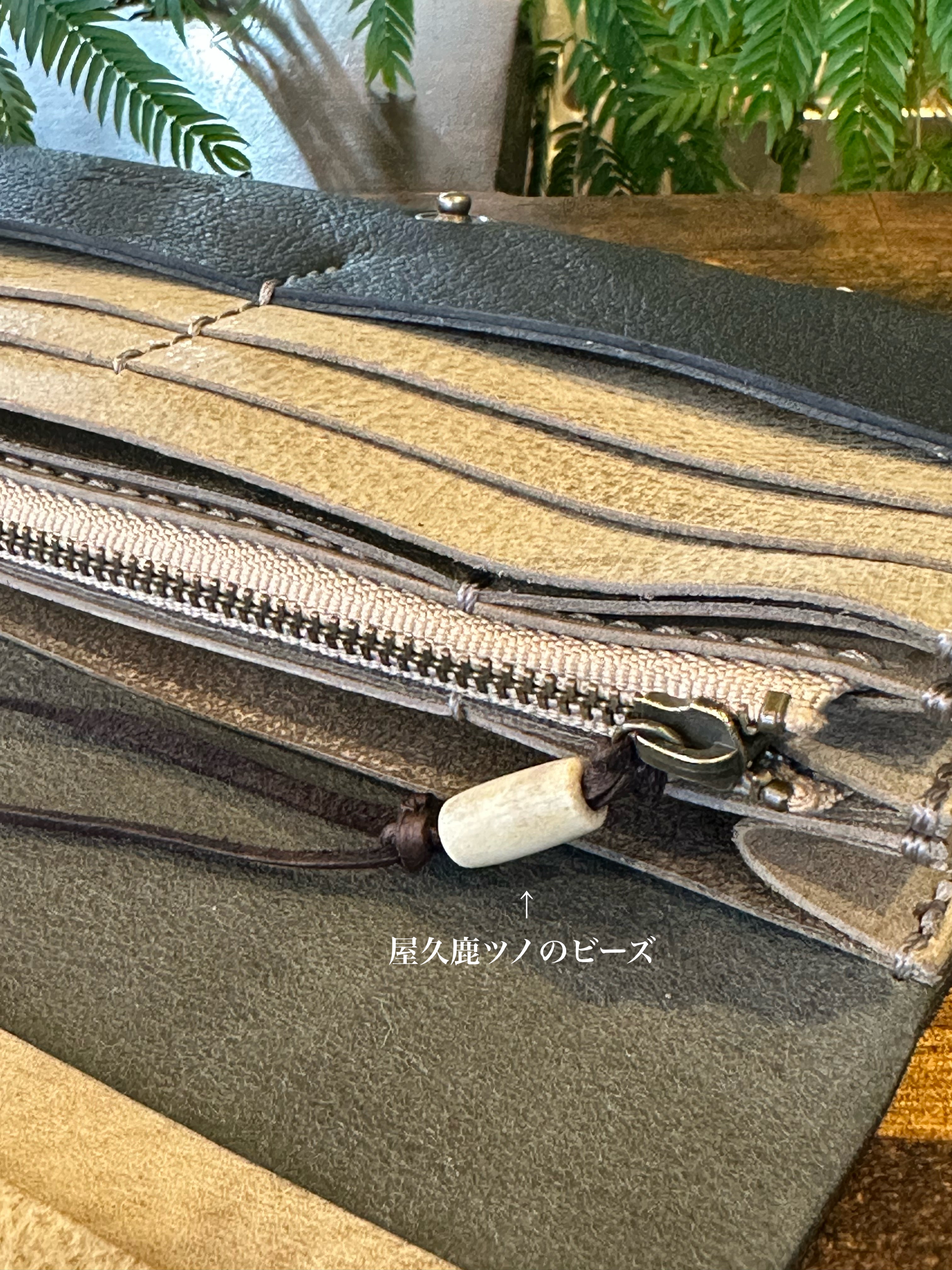 【蝦夷鹿革】『深海』長財布【受注生産】