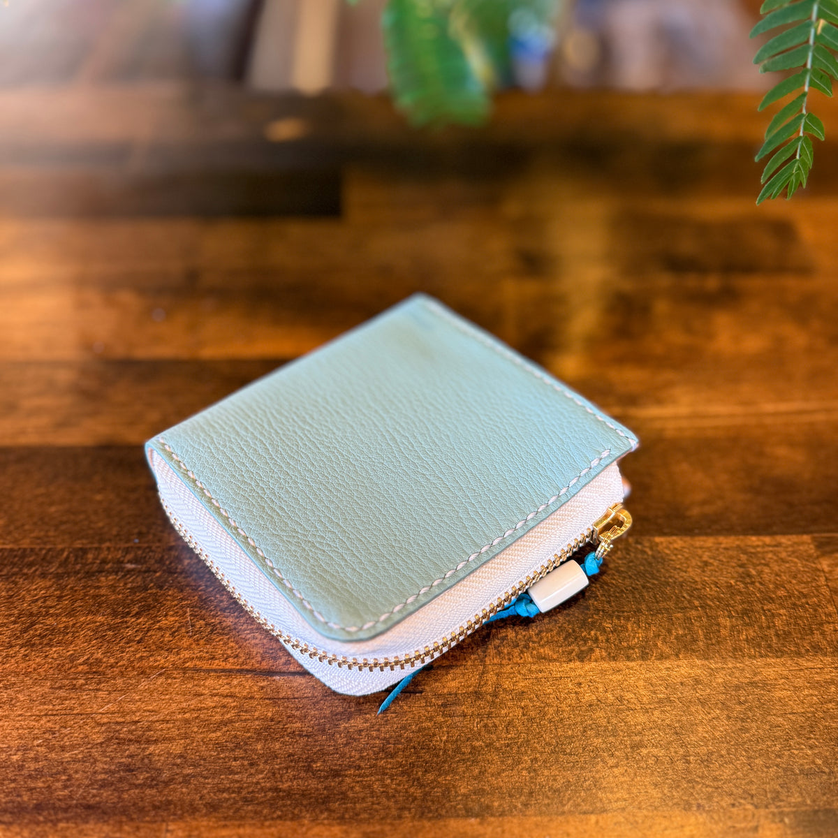 [Yakushika Leather] The Ultimate Island Wallet / Turquoise