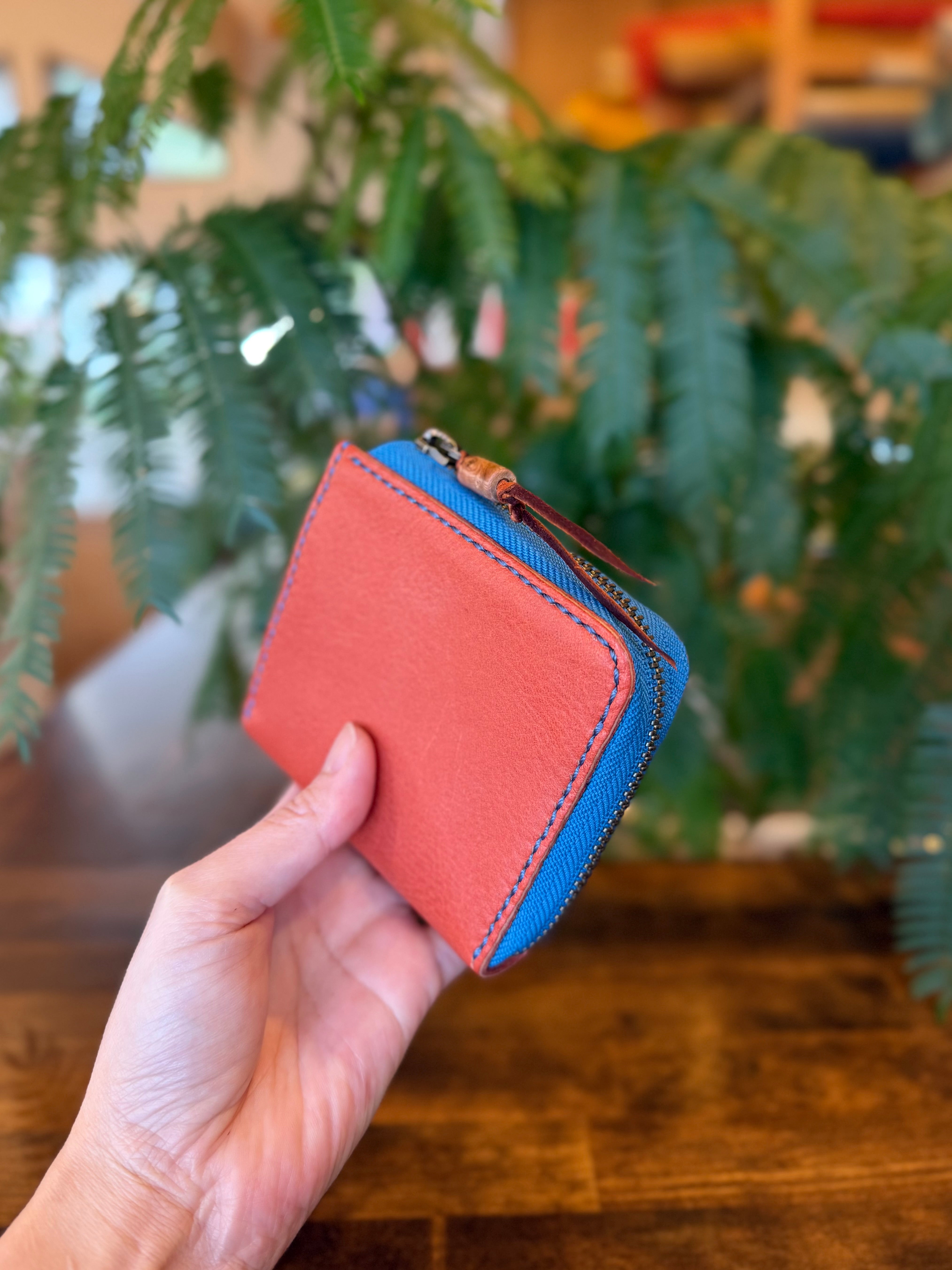 【屋久鹿革】究極の島財布(煉瓦色)【限定カラー】