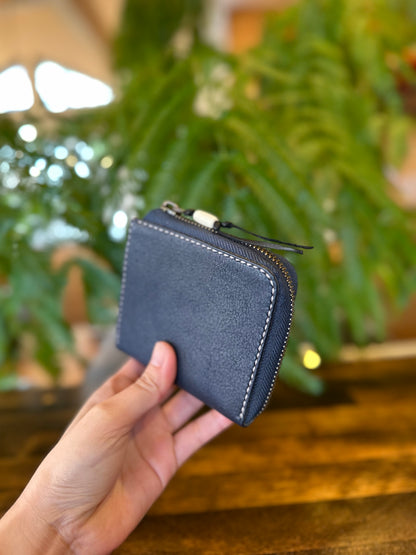 究極の島財布(ネイビーブルー×グレー)