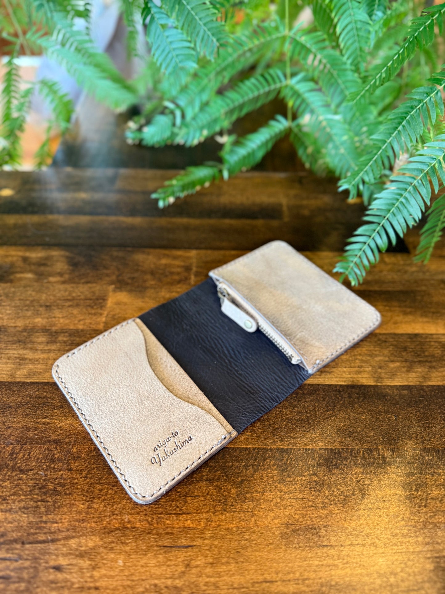 【京鹿革】家計管理Wallet(ブラック)